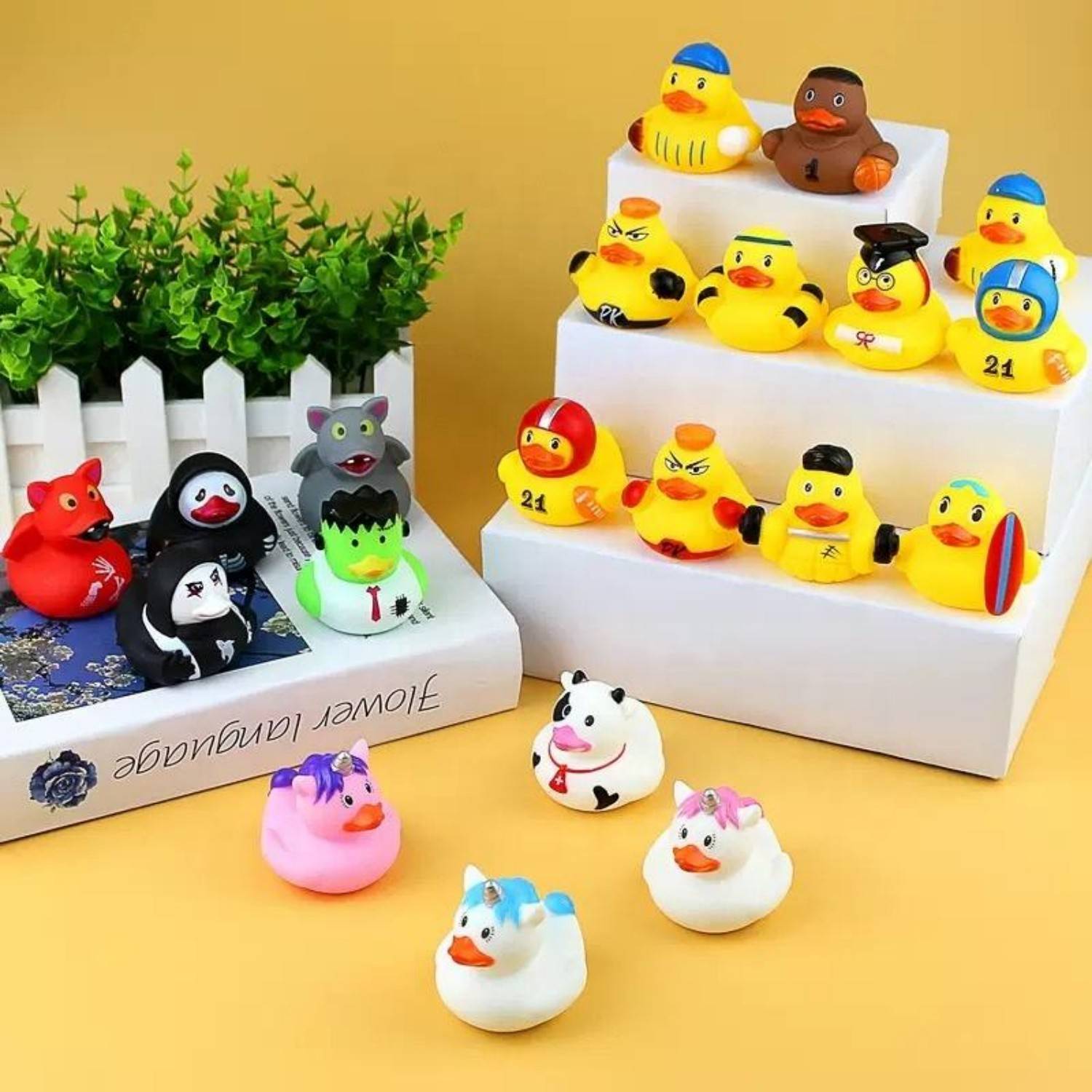 Kids Squeezable Mini Rubber Duck Bath Toy 13