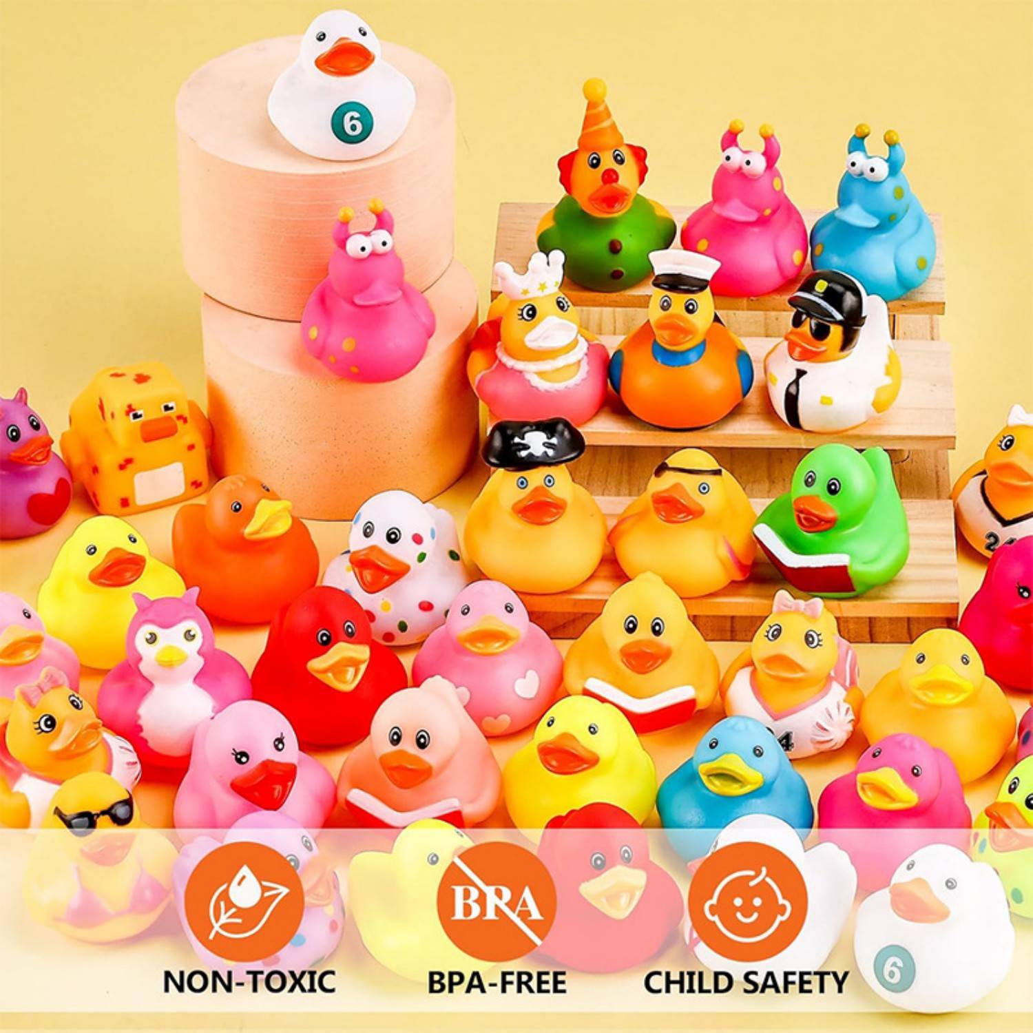 Kids Squeezable Mini Rubber Duck Bath Toy 11