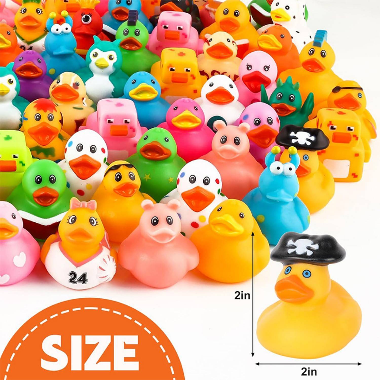 Kids Squeezable Mini Rubber Duck Bath Toy 7