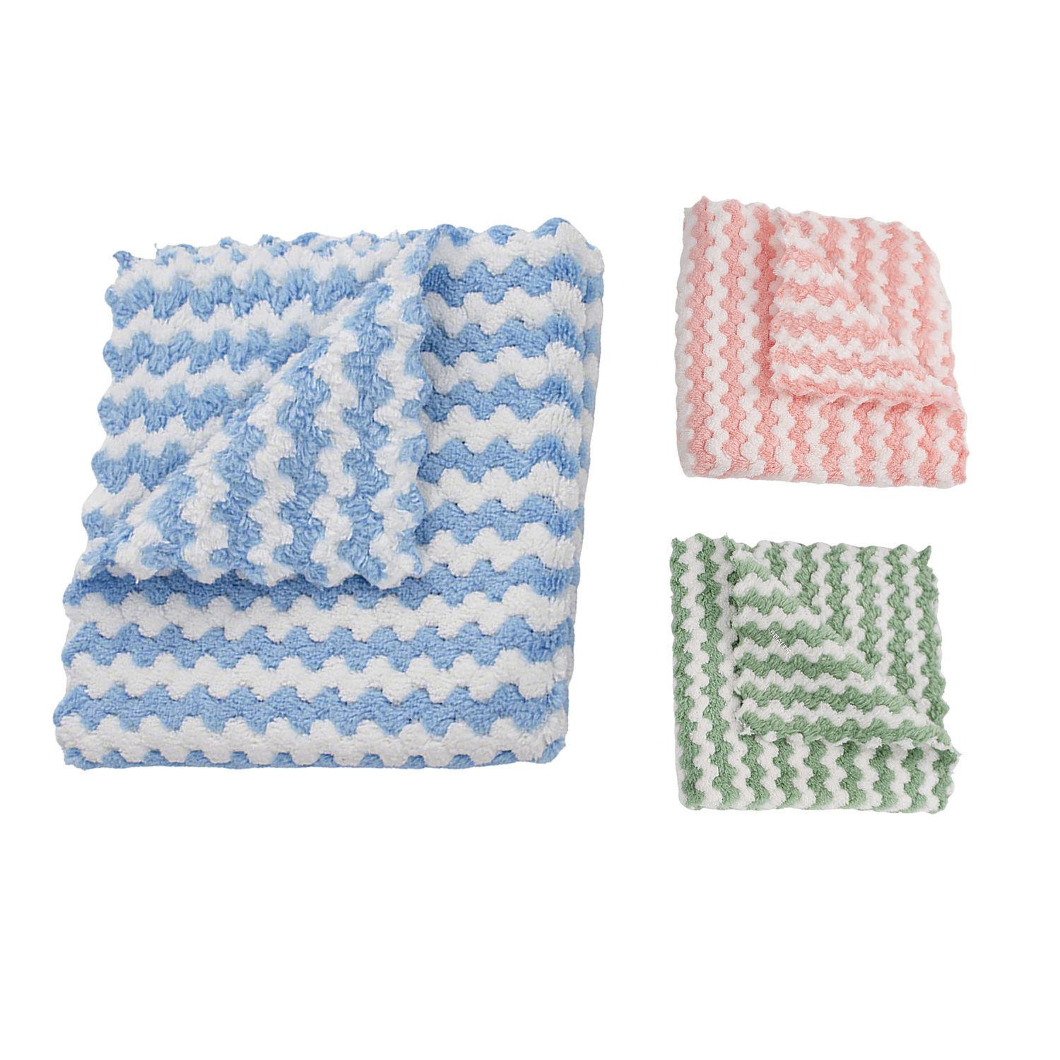 Thick Coral Fleece Kitchen Cleaning Dishcloths 3