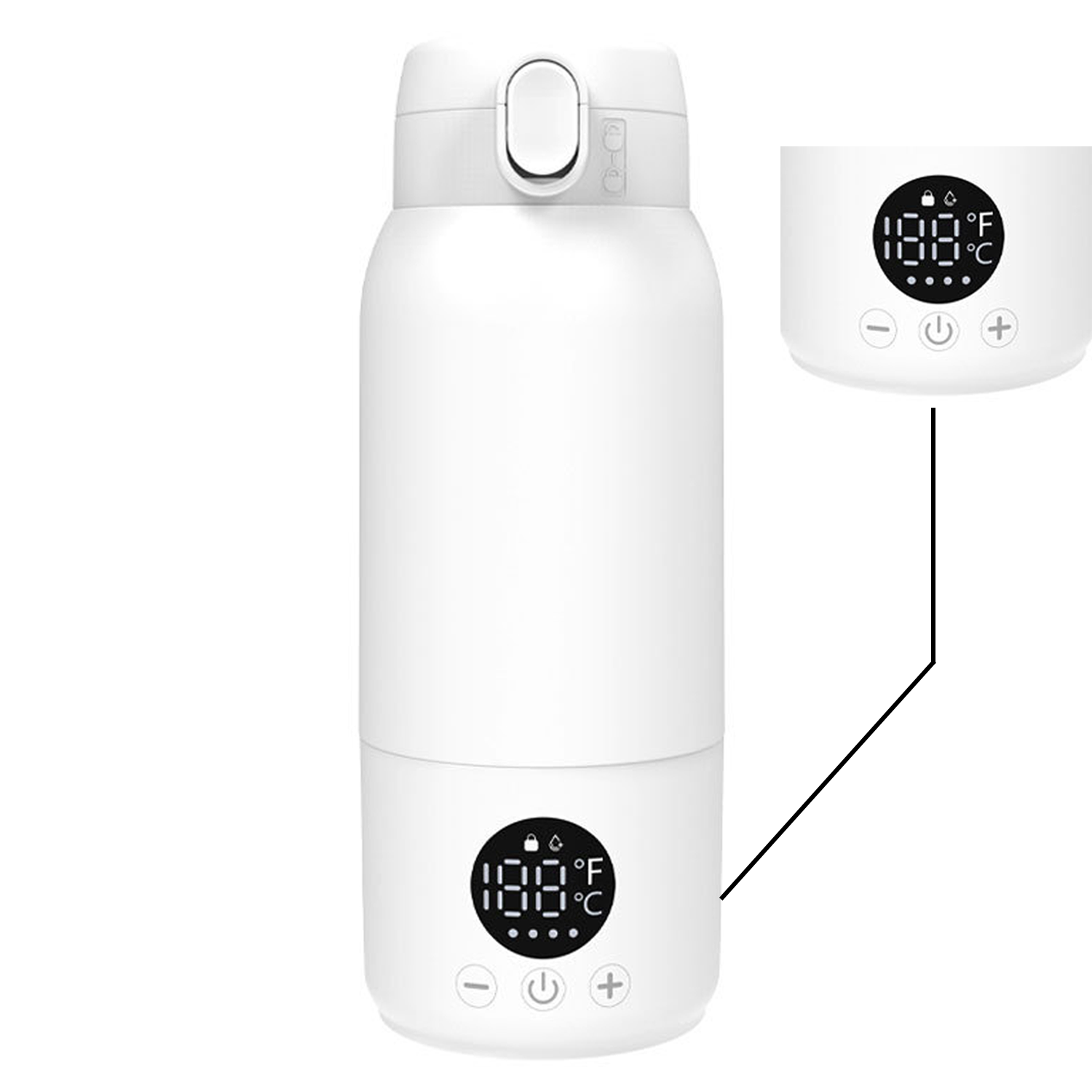 17 oz Rechargeable Baby Milk Warmer with Temperature Display 1