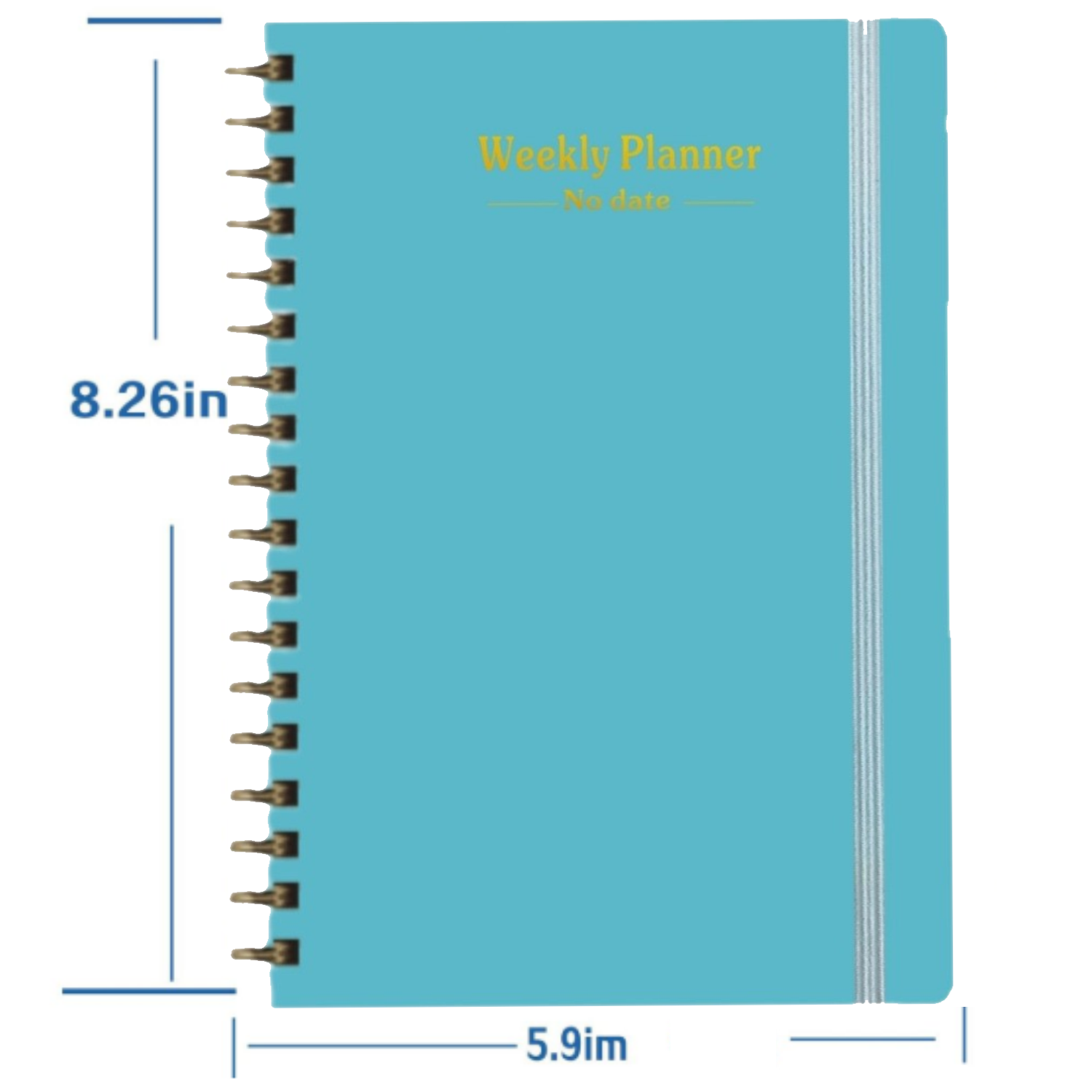 A5 Weekly Planner Spiral Hardcover Notebook w/ Elastic Band 4