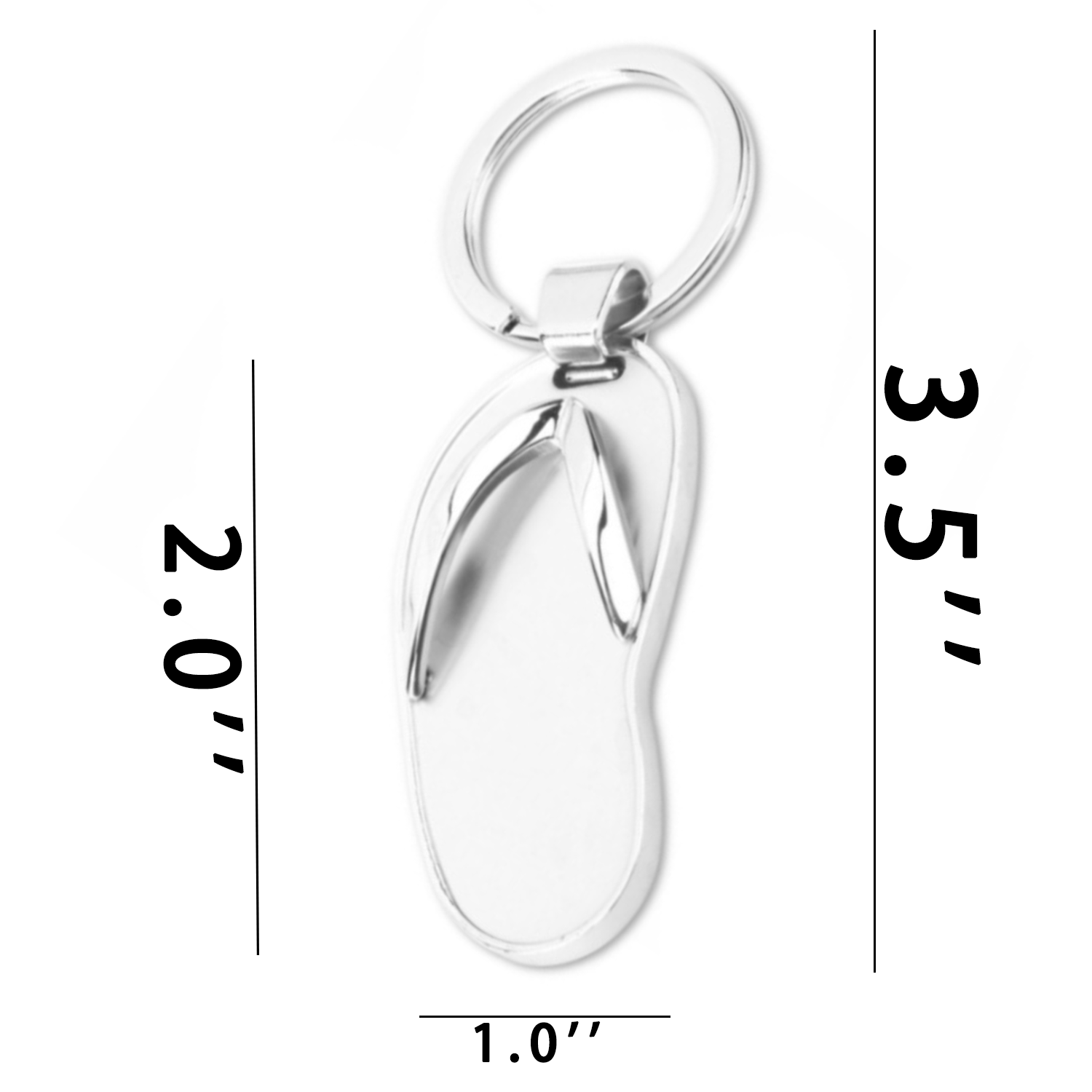 Zinc Alloy Metal Sandal Shaped Keychain 4