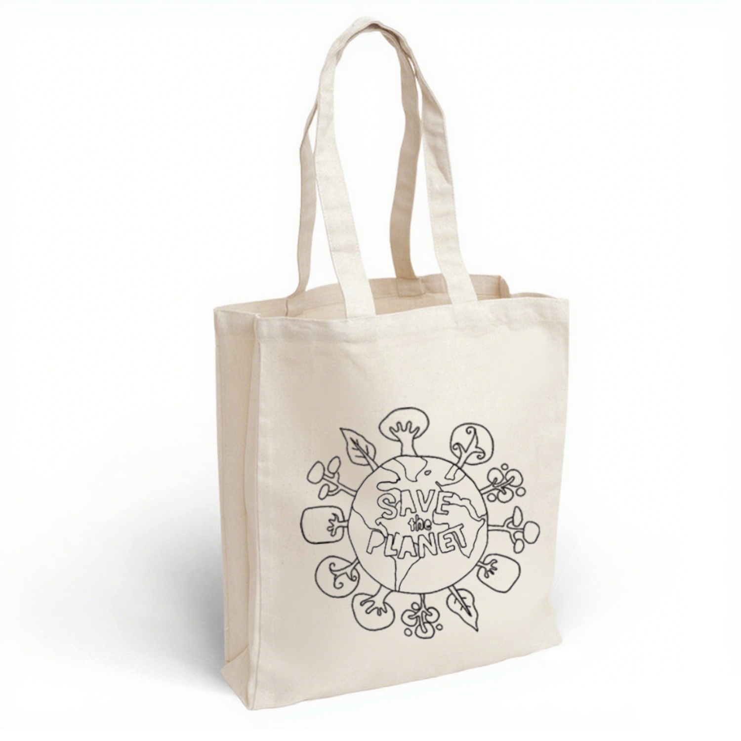 Waterproof Colors DIY Graffiti Kids Canvas Tote Bag 2