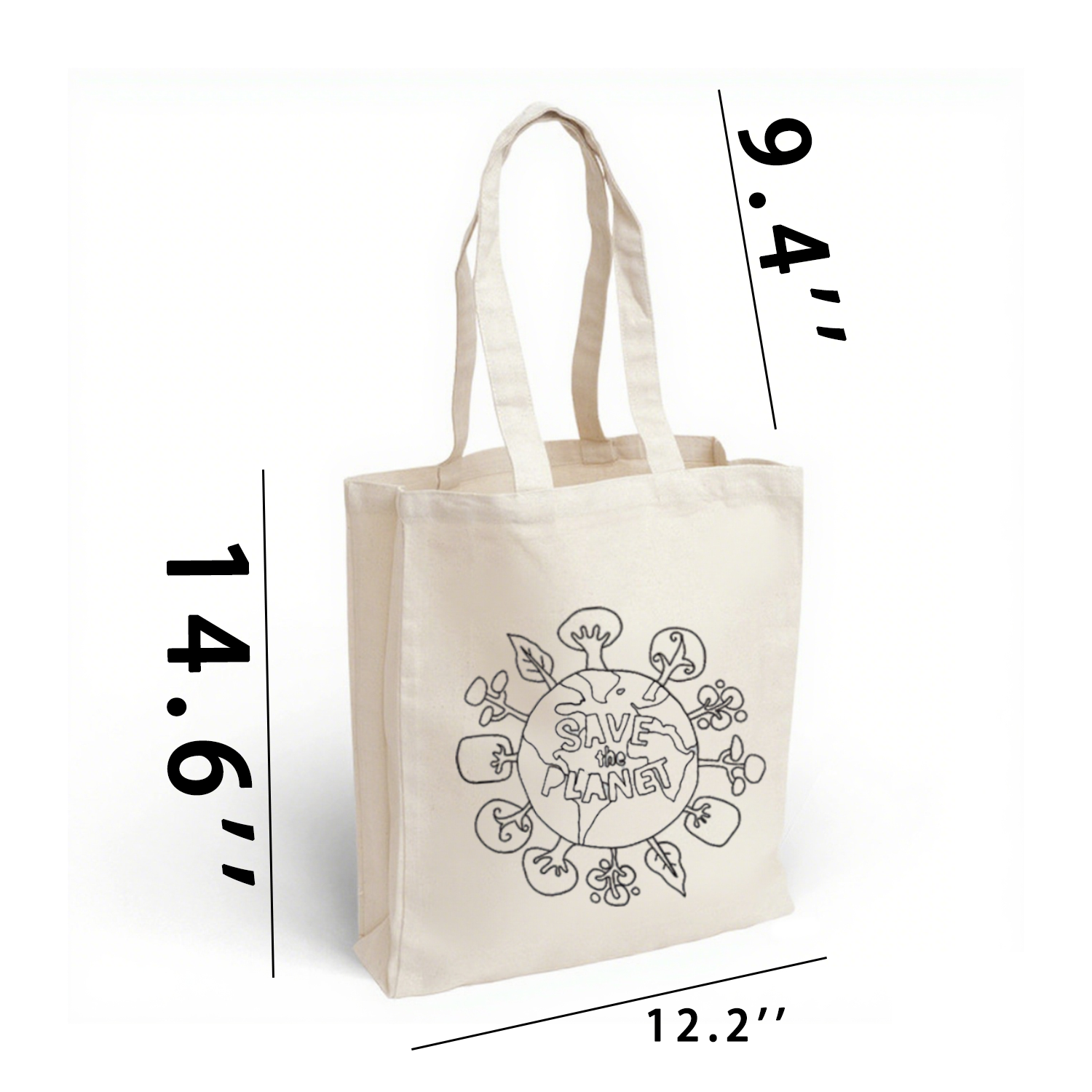 Waterproof Colors DIY Graffiti Kids Canvas Tote Bag 4