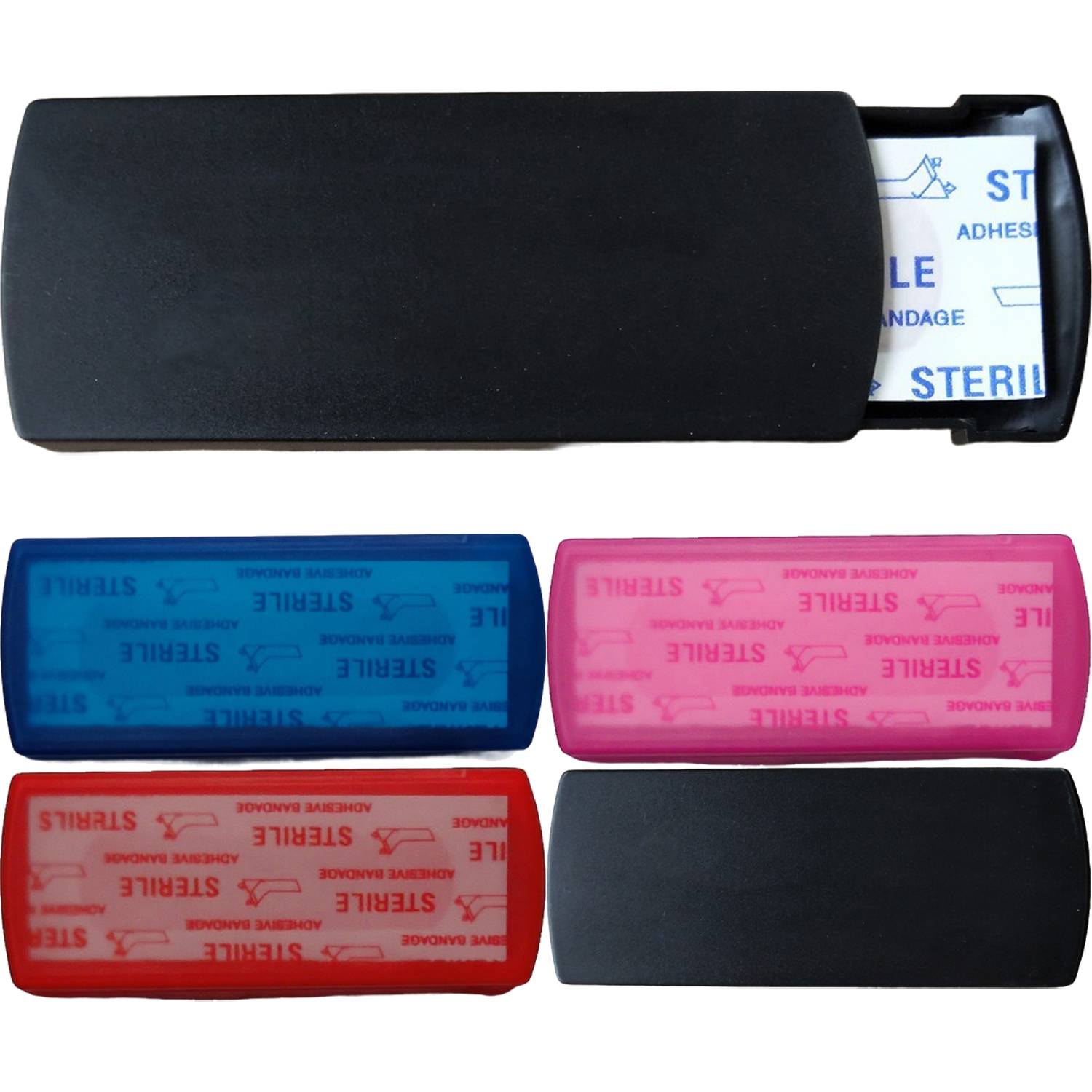 Pull-Out Plastic Bandage Dispenser Box w/ 5 Adhesive Strips 5