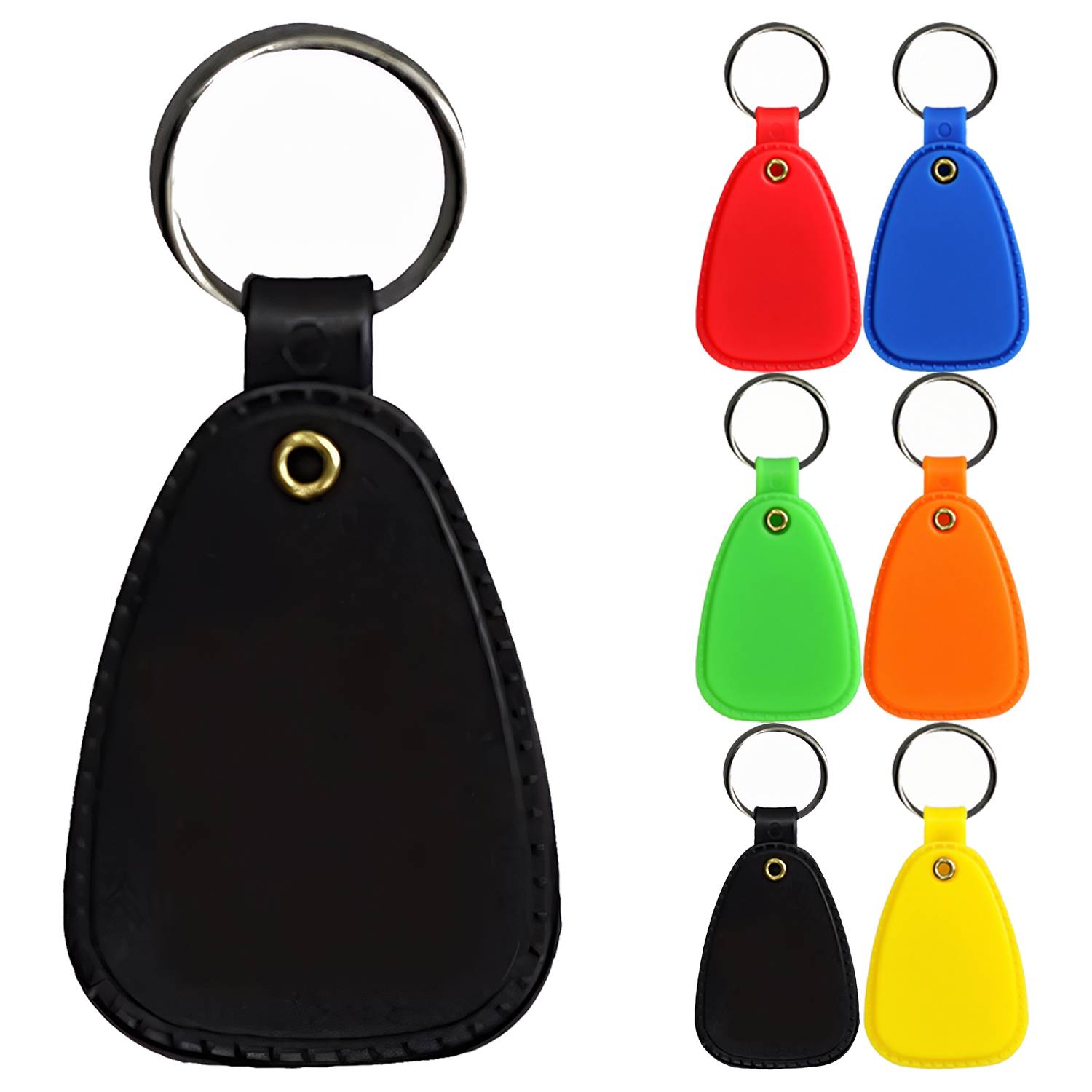 PVC Teardrop Shape Key Tag Car Keychain 4