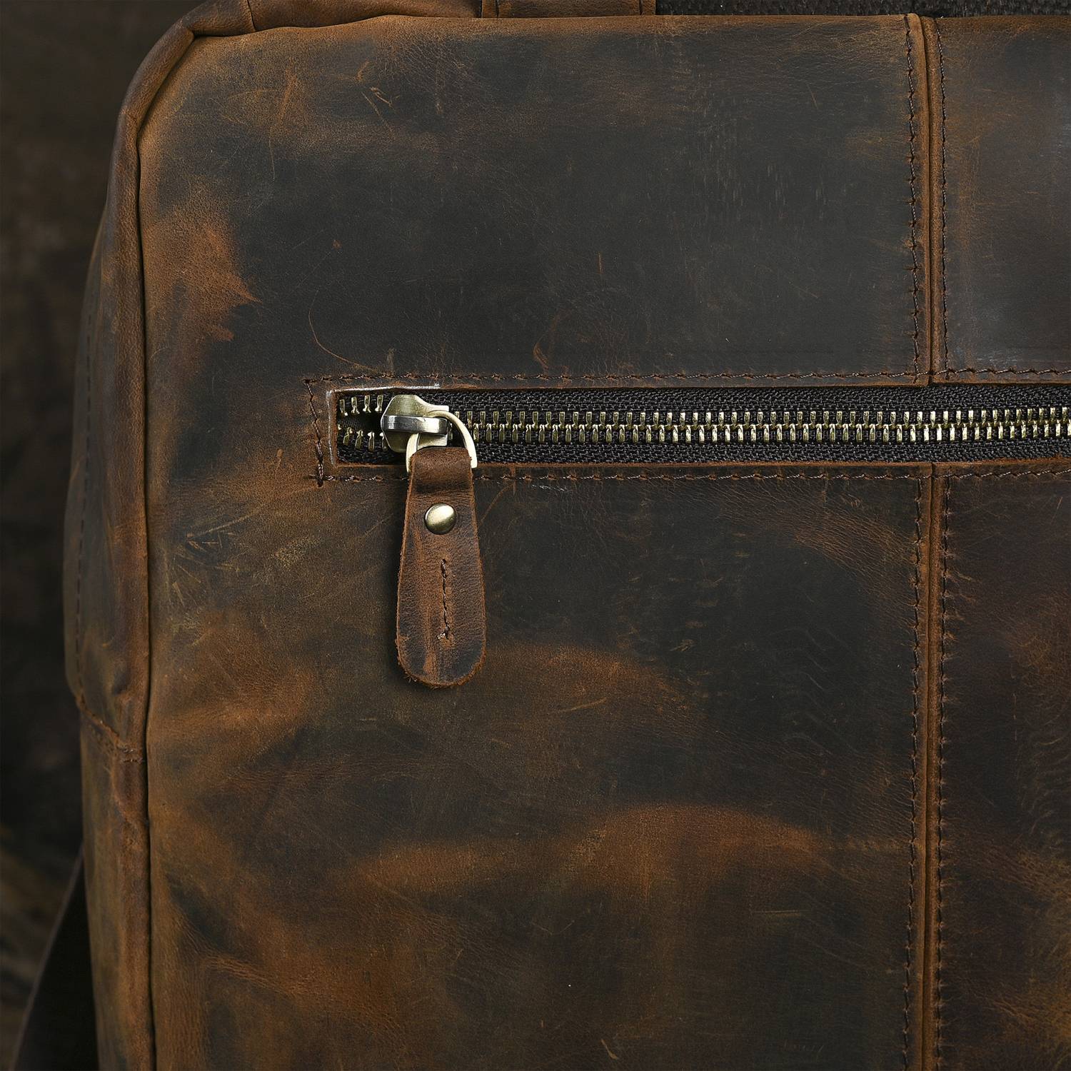 20L Full Grain Crazy Horse Leather Backpack 7