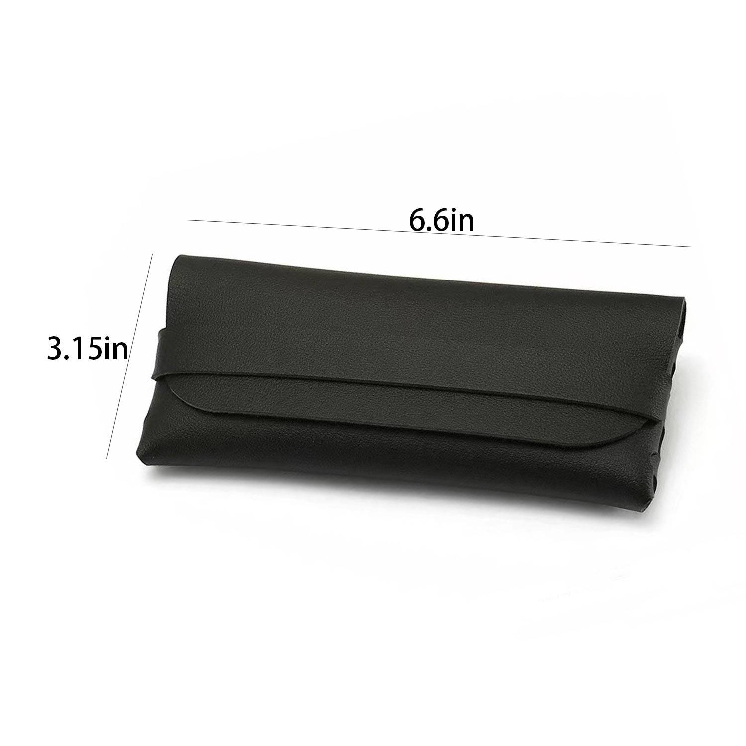 Portable PU Leather Handcrafted Eyeglass Pouch 4