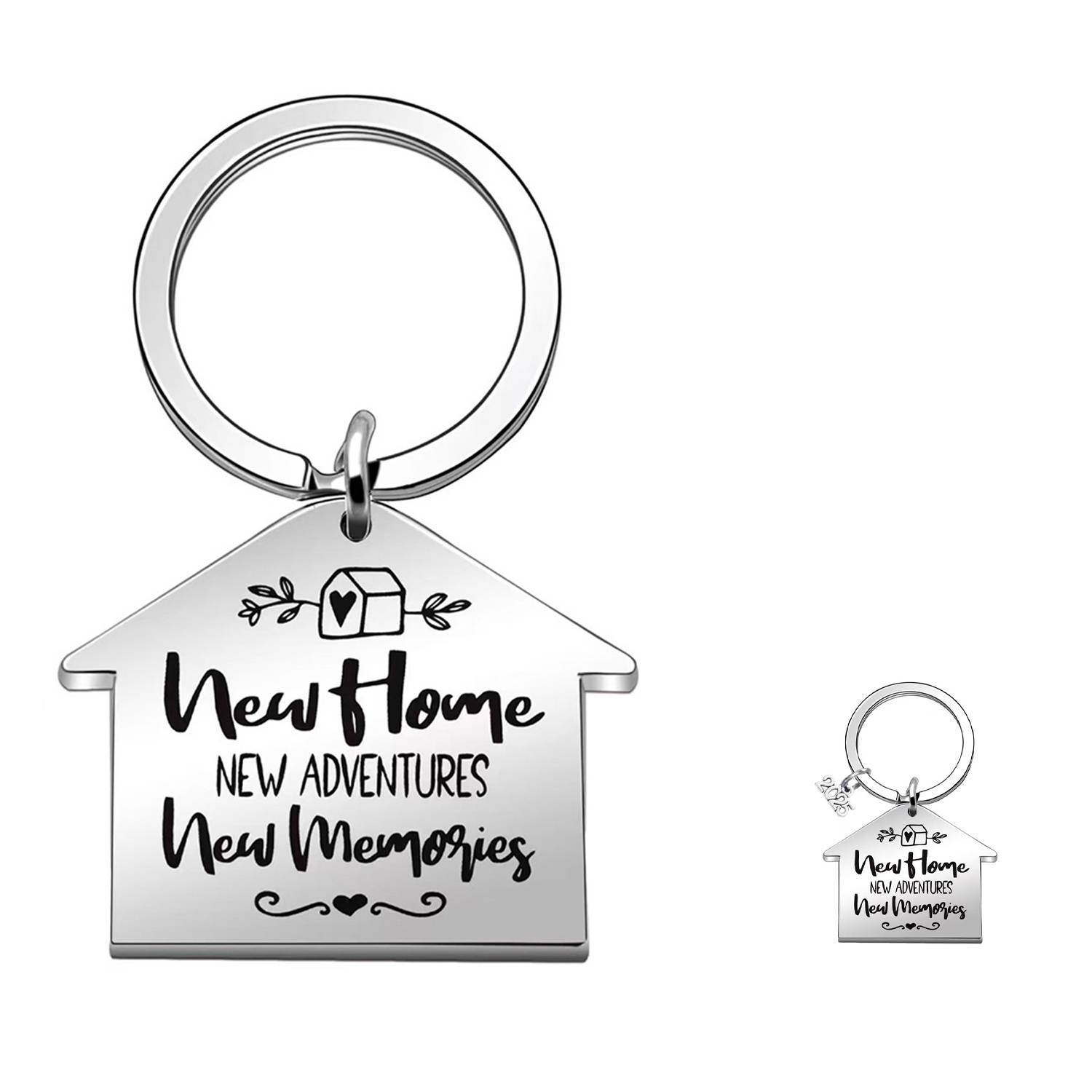 Stainless Steel New House Keychain 6