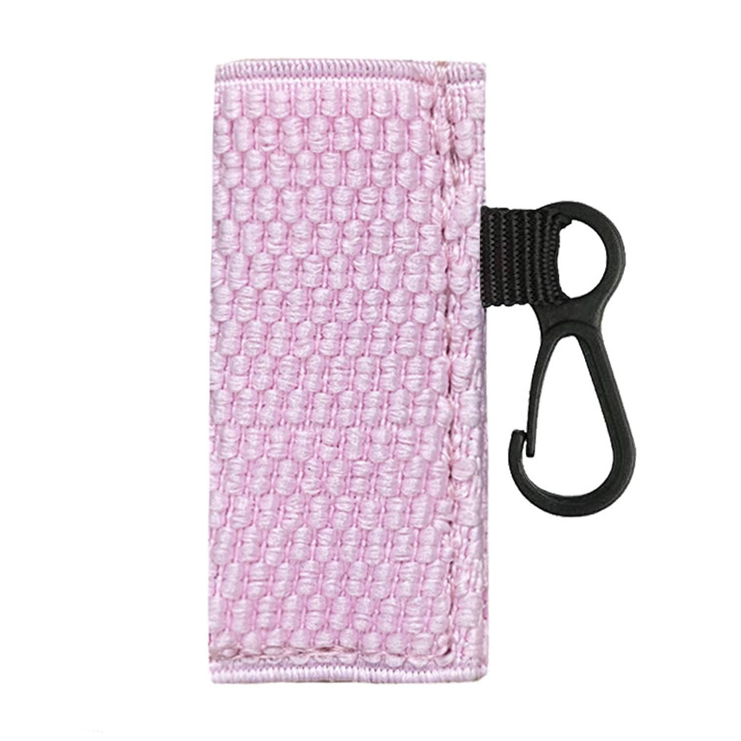 Elastic Knit Lip Balm Sleeve Holder Keychain 7
