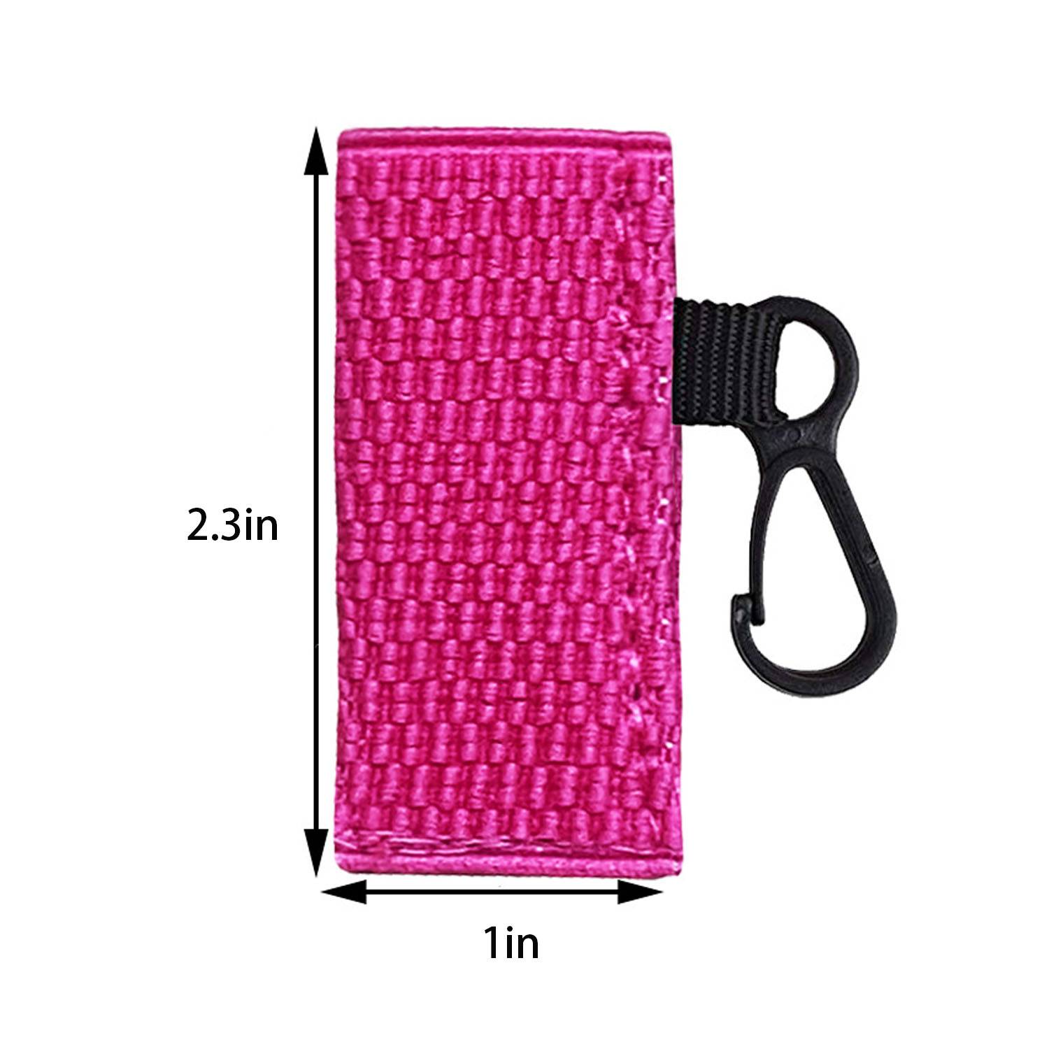 Elastic Knit Lip Balm Sleeve Holder Keychain 4