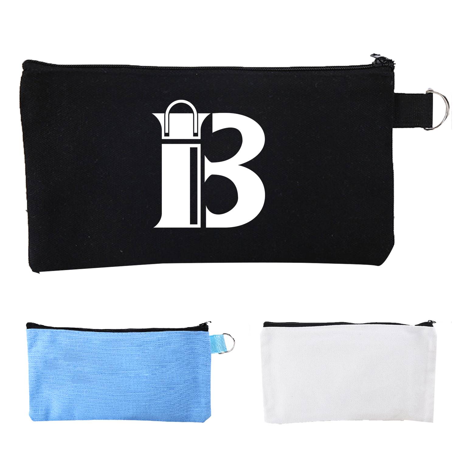 Canvas Tool Bag Zipper Pouch w/ Key Ring