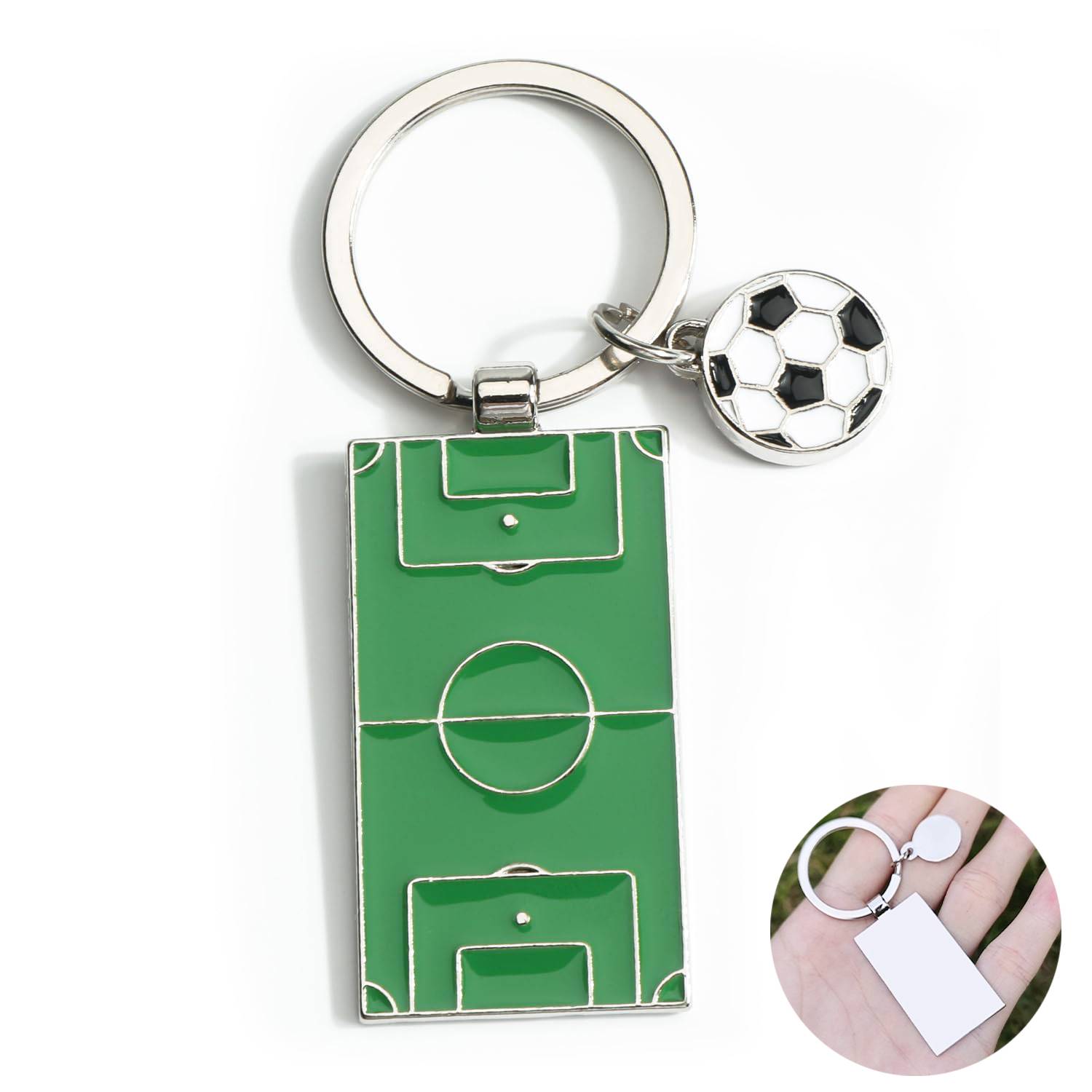 Zinc Alloy Soccer Field Keychain 3