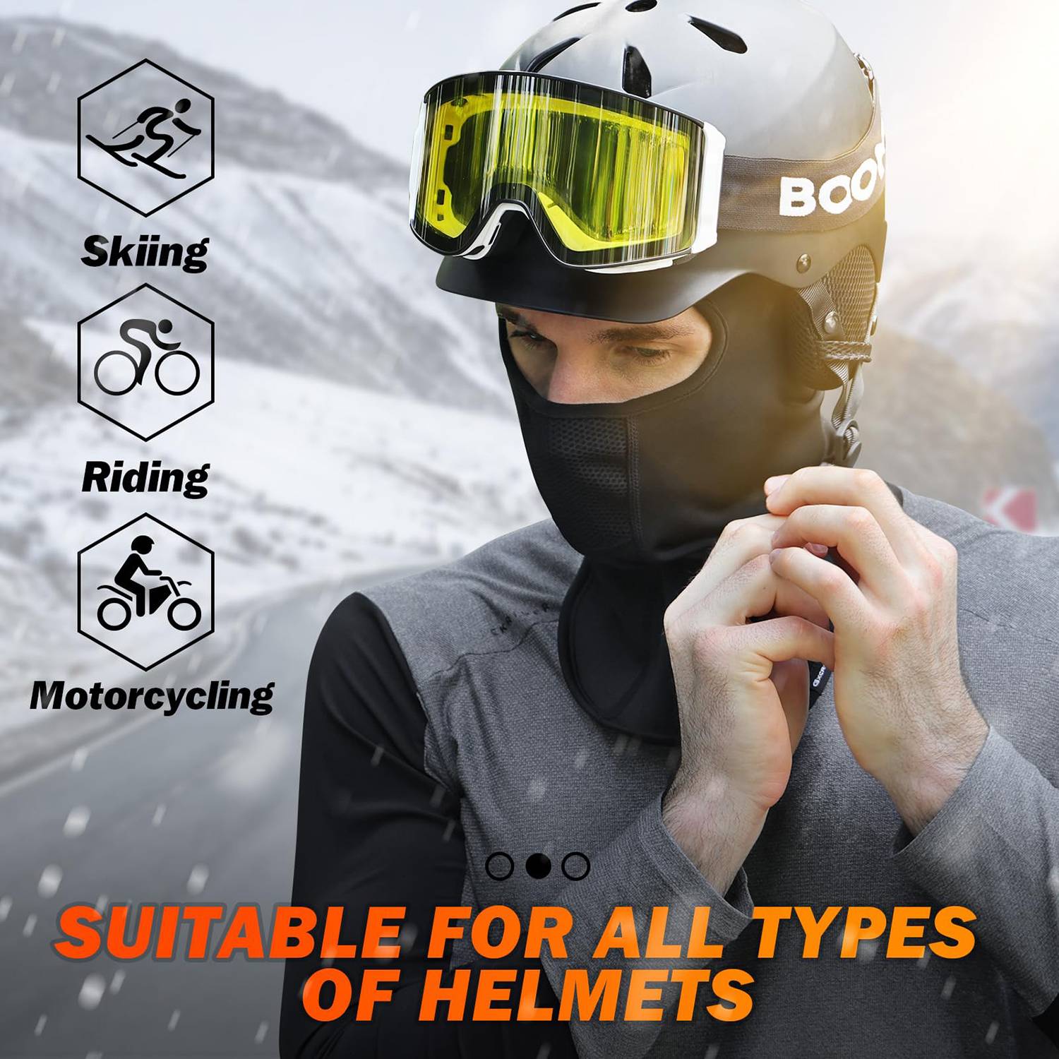 Fleece Lined Thermal Cycling Face Mask 3