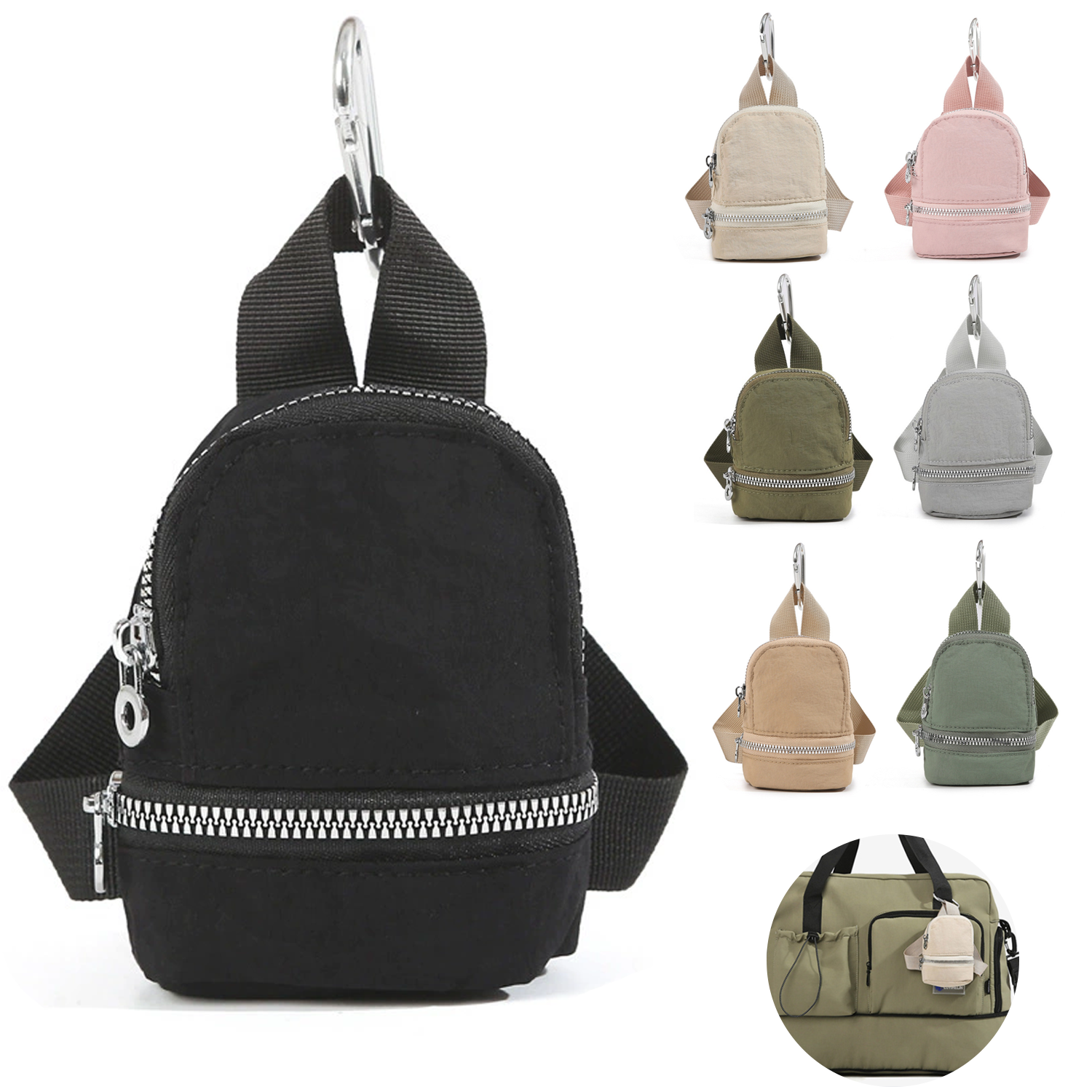 Mini Polyester Backpack Pendant Keychain Coin Purse 5