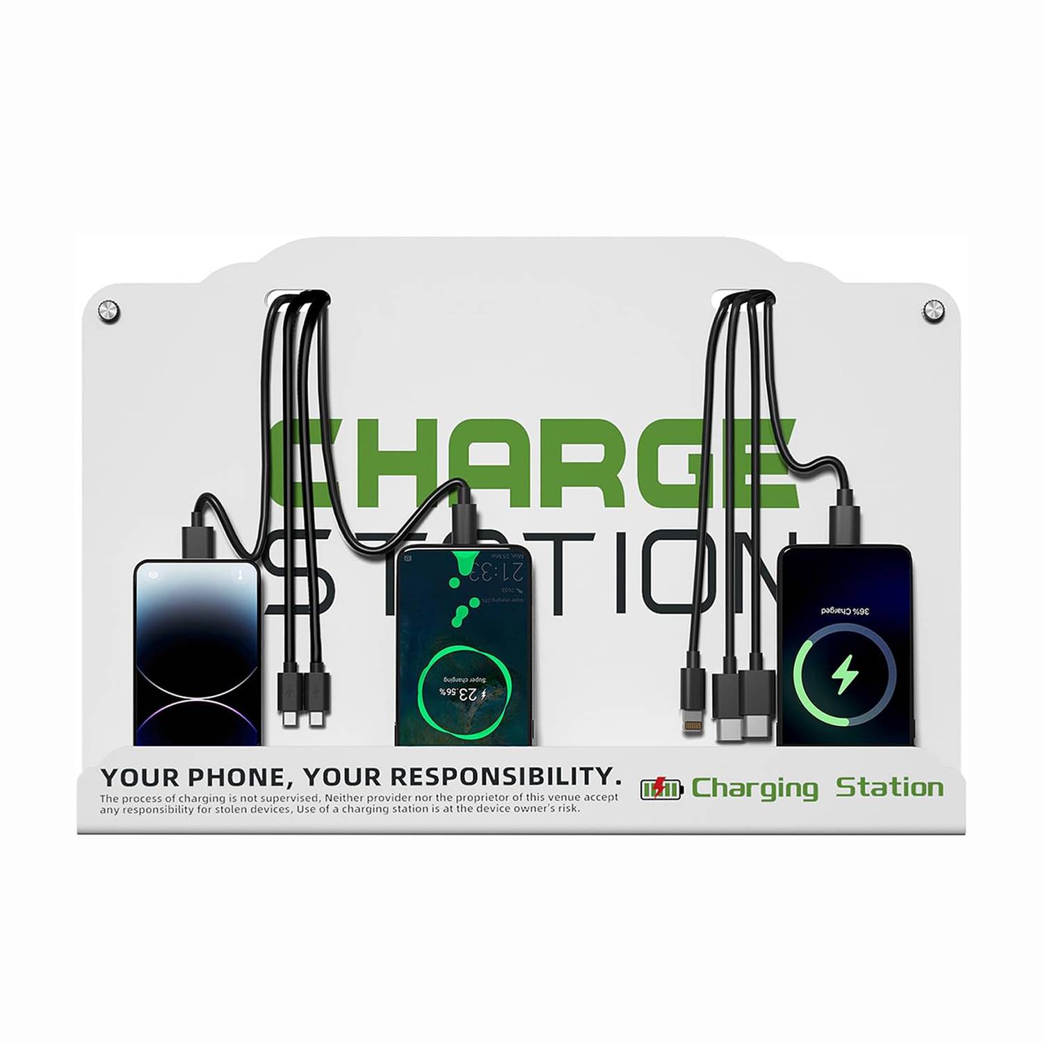 Custom Wall Mount Cell Phone Charging Station 8