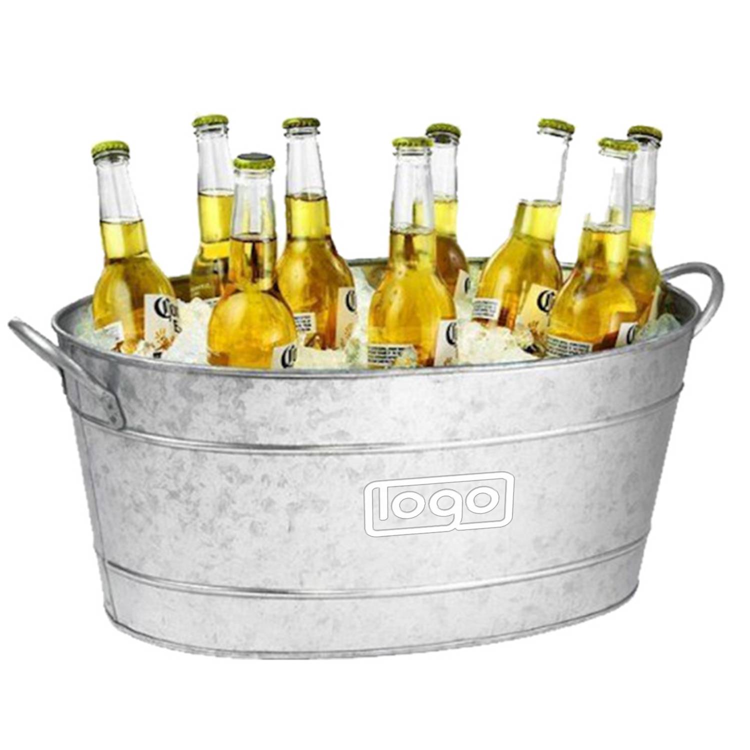 16L Galvanized Oval Beverage Tub 2