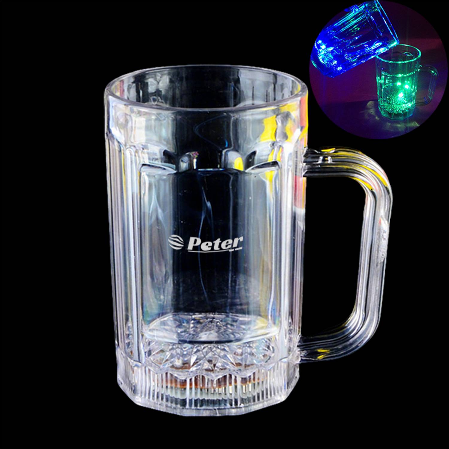 16oz Liquid Activated LED Light Up Beer Glass 2