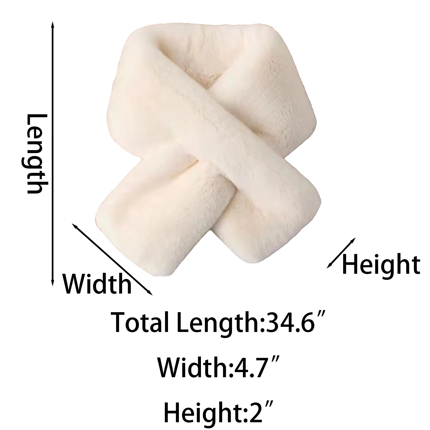 Cotton-Polyester Winter Warm Plush Scarf 4