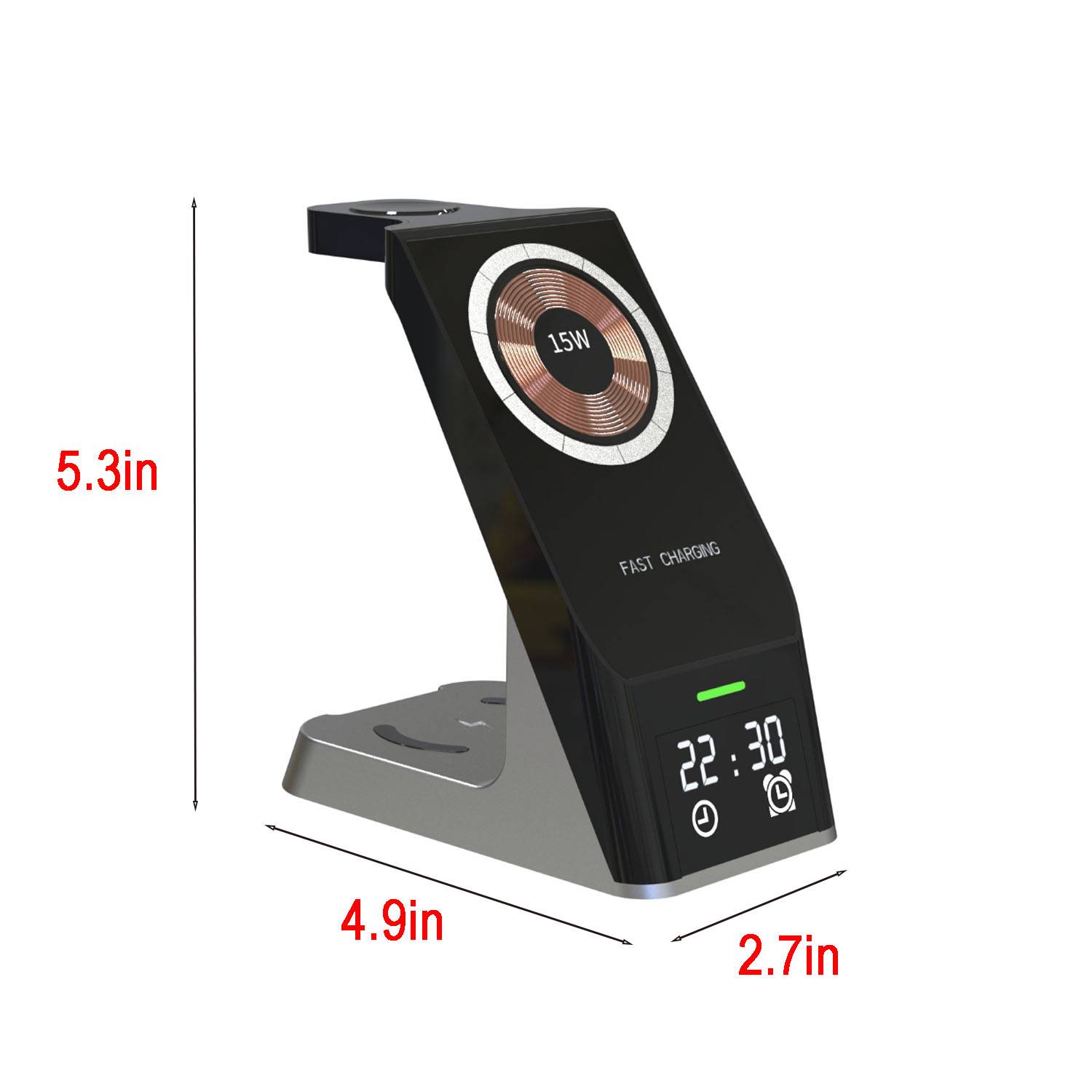 Magnetic Compact Wireless Charger w/ Clock 3
