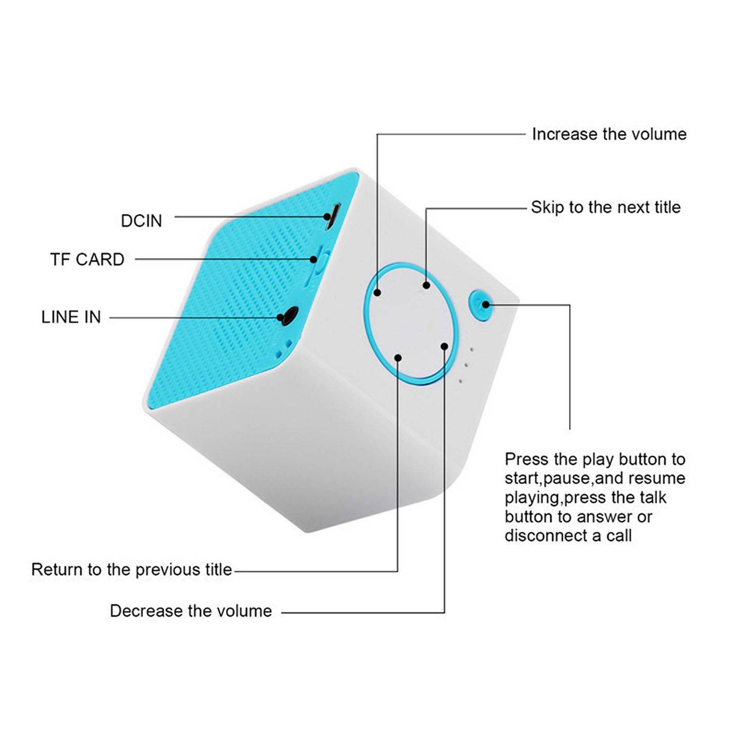Mini Plastic Square Bluetooth Speaker 7