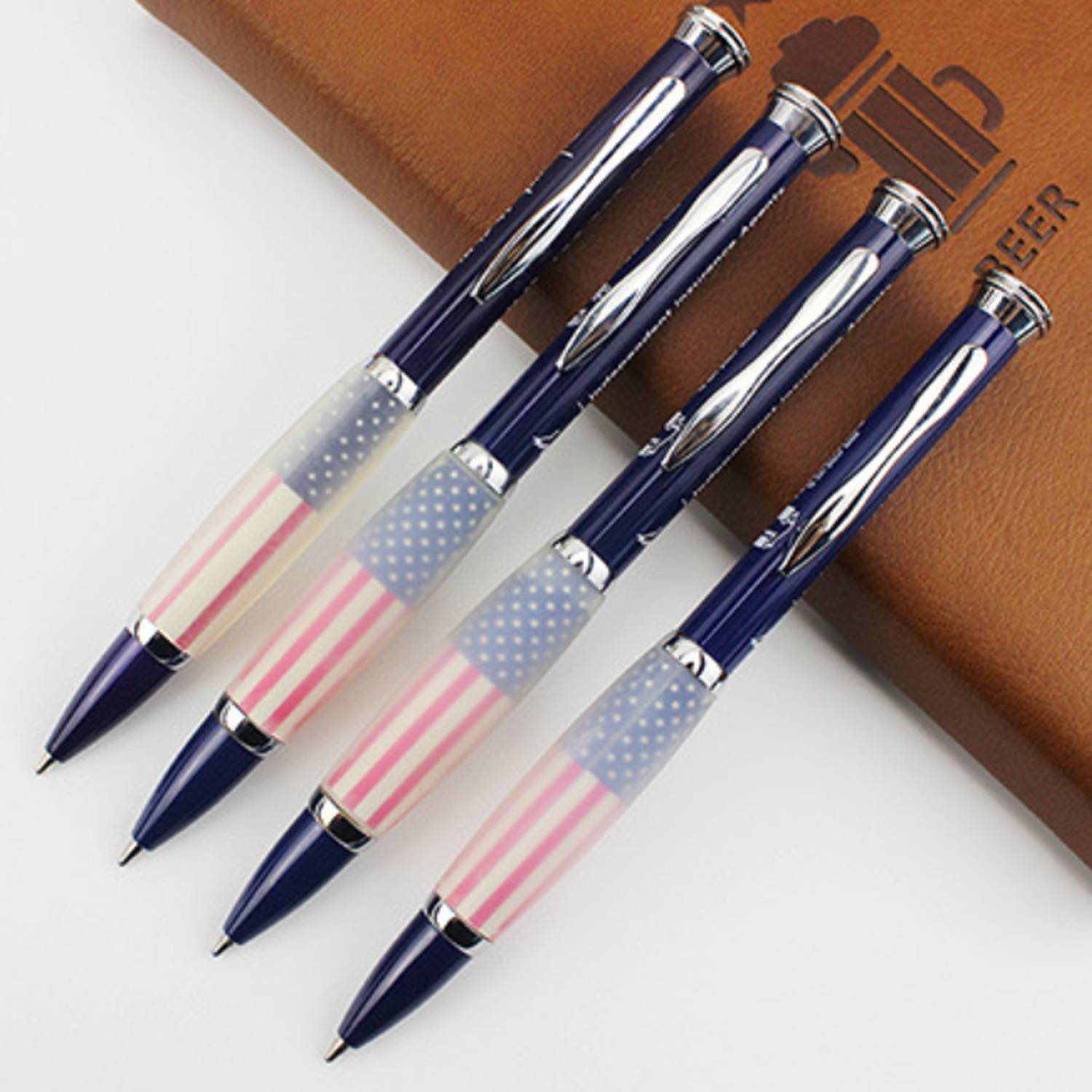 Simple Flag Pattern Metal Ballpoint Pen 1