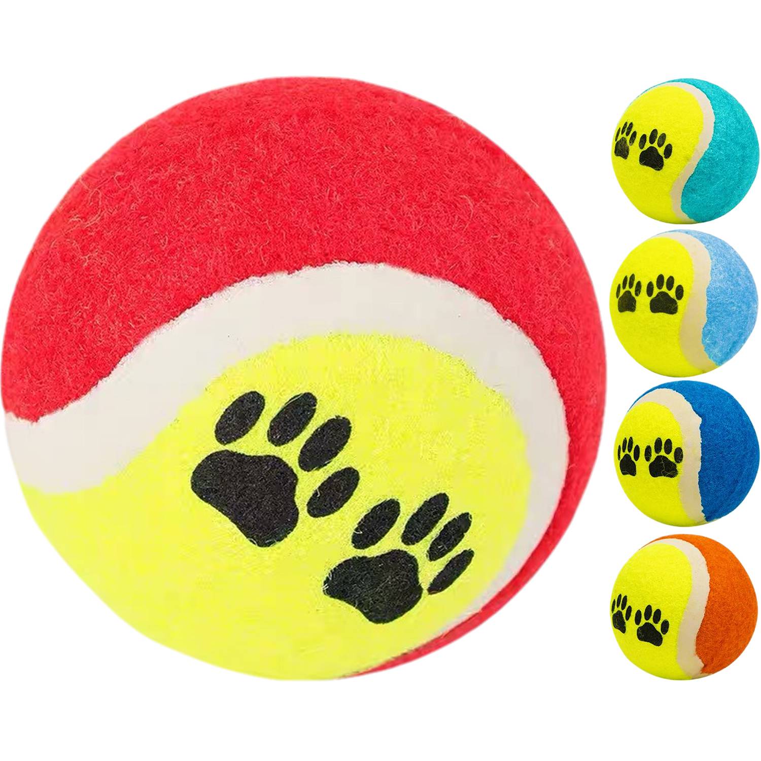 Pet Paw Print Interactive Tennis Ball Toy 3
