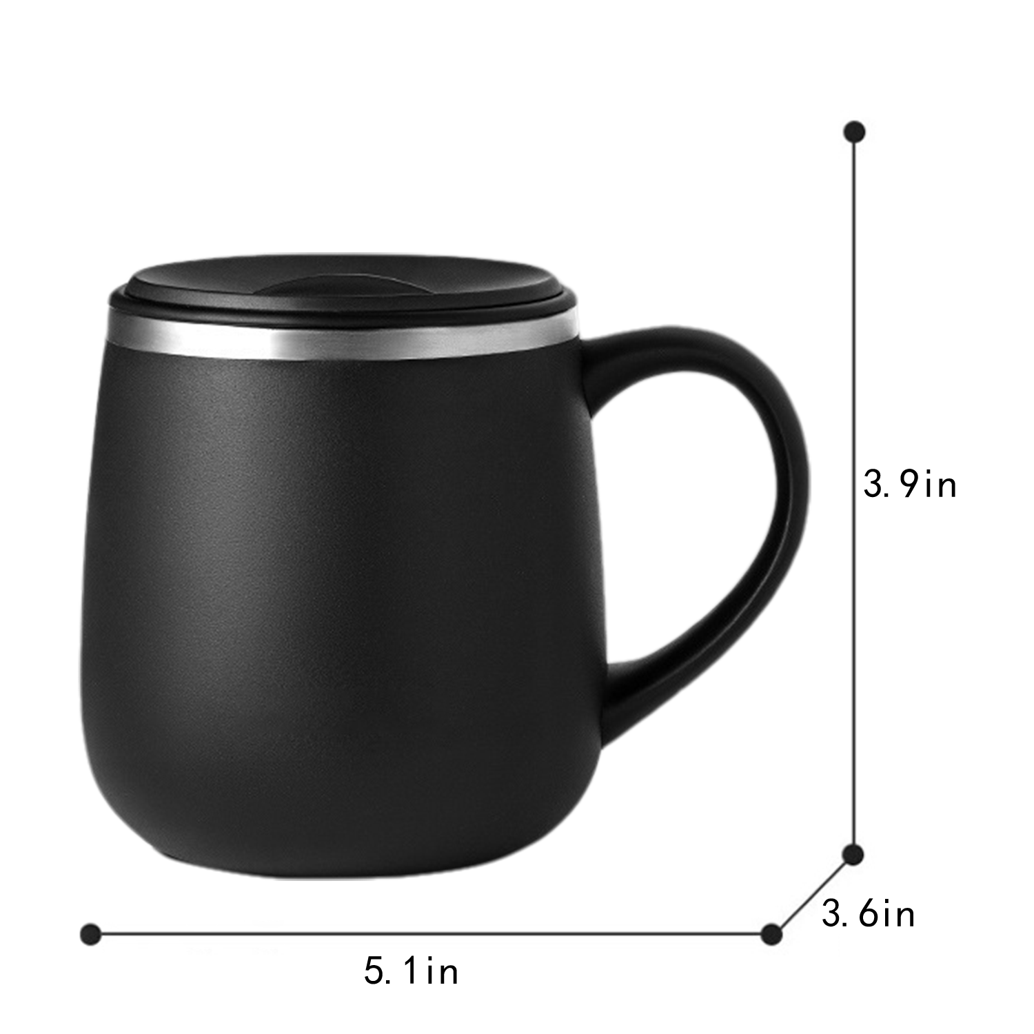 11oz Double Wall Stainless Steel Insulated Mug w/ Lid 4