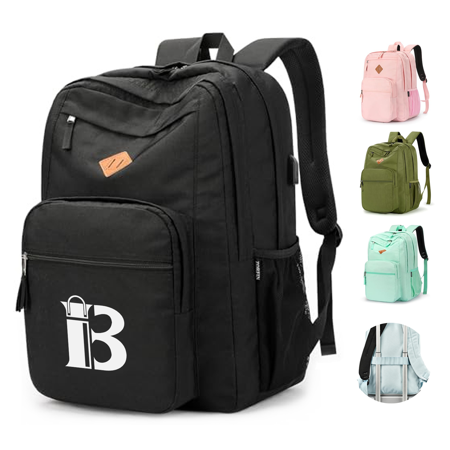Large Capacity Multi-Pockets Polyester Laptop Backpack 1