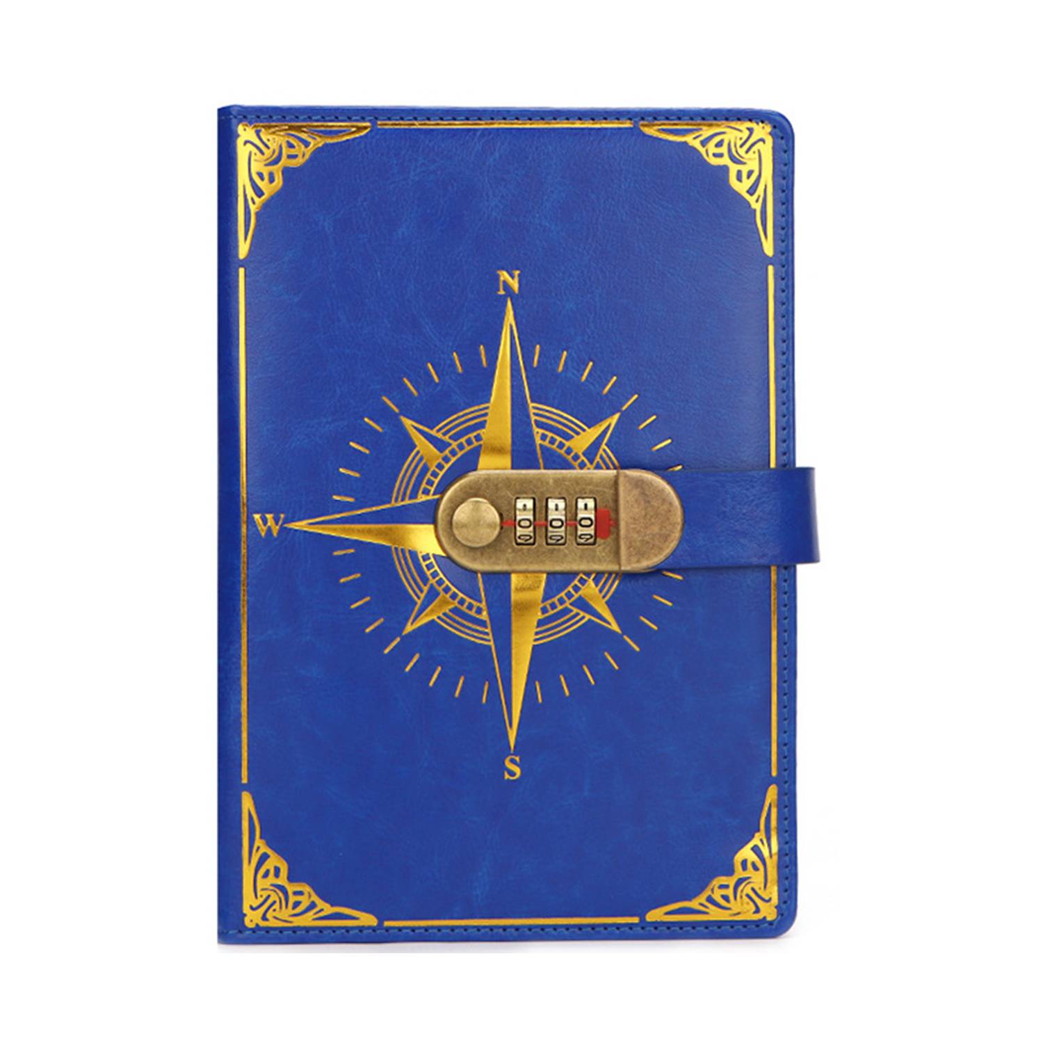 A5 PU Leather Journal Notebook w/ Password Lock 13