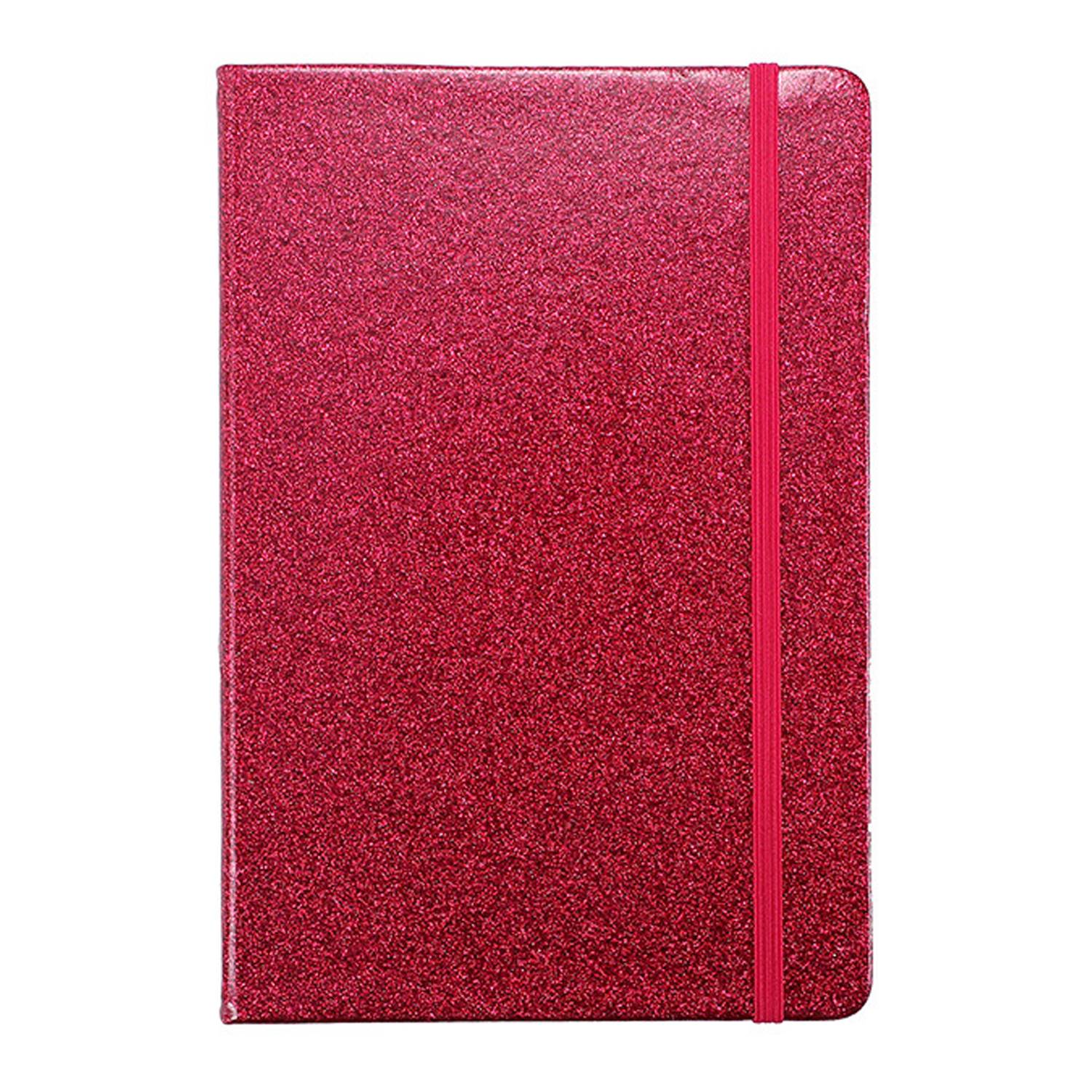 A5 Glitter PU Leather Notebook w/ Strap 2
