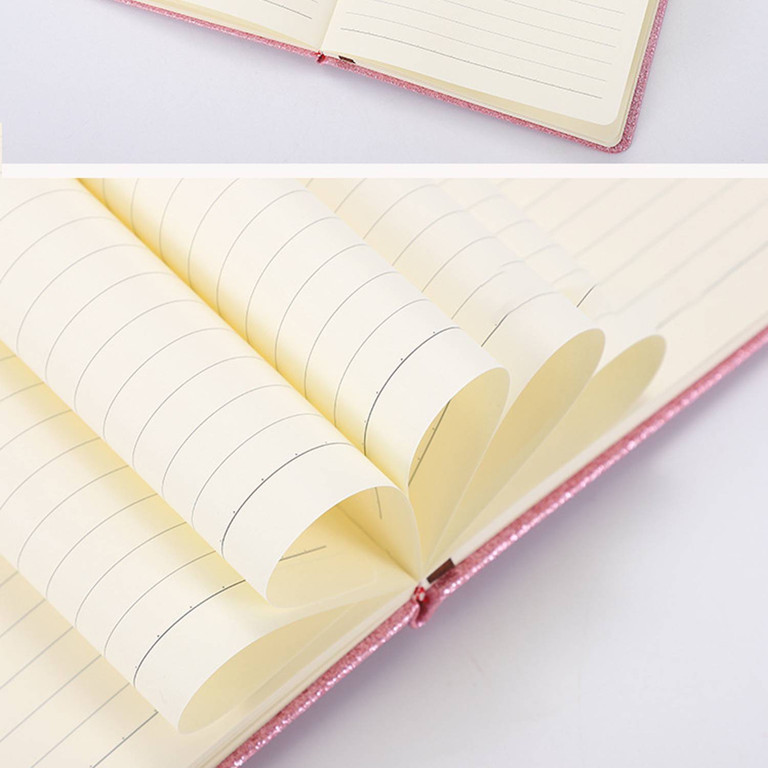 A5 Glitter PU Leather Notebook w/ Strap 3