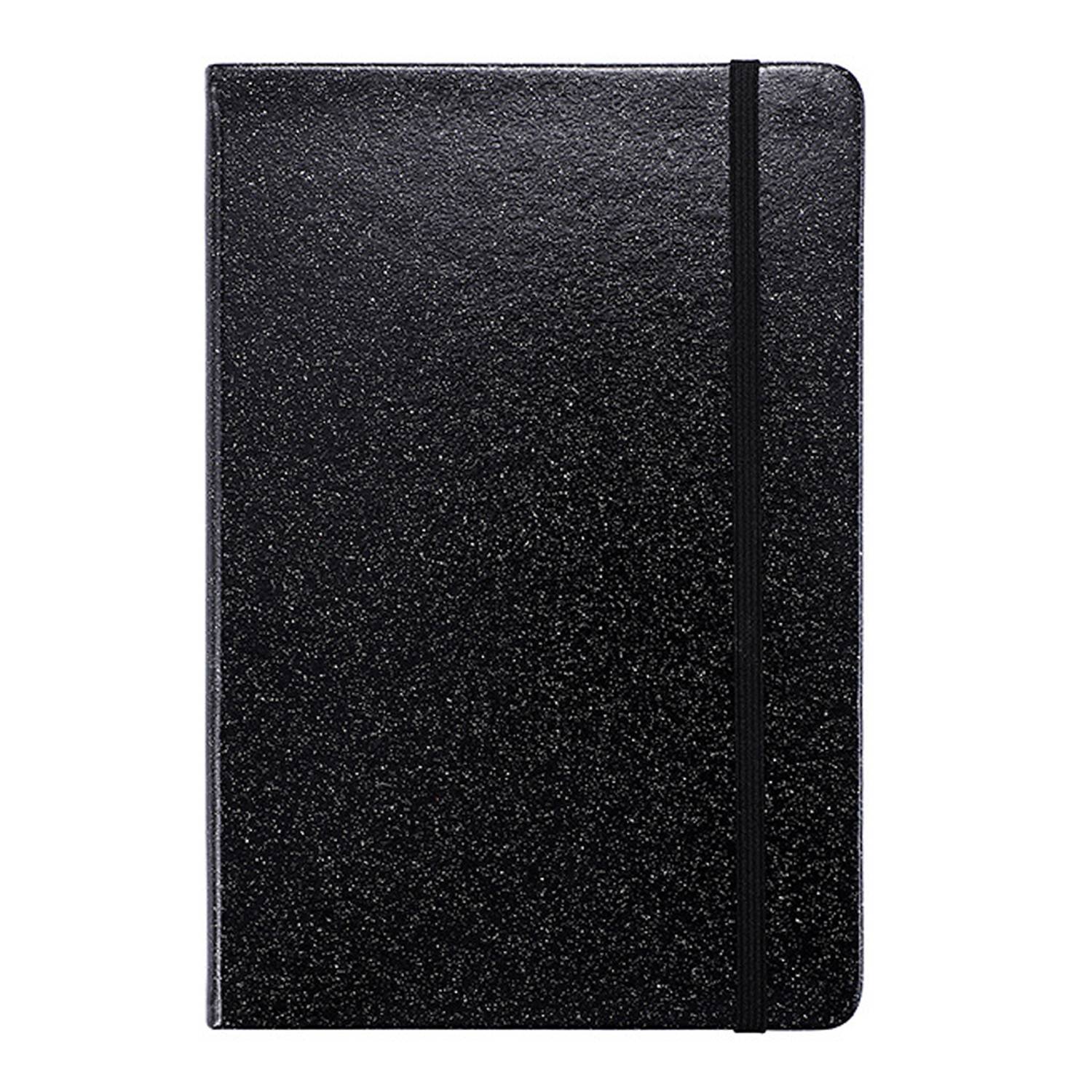 A5 Glitter PU Leather Notebook w/ Strap 6