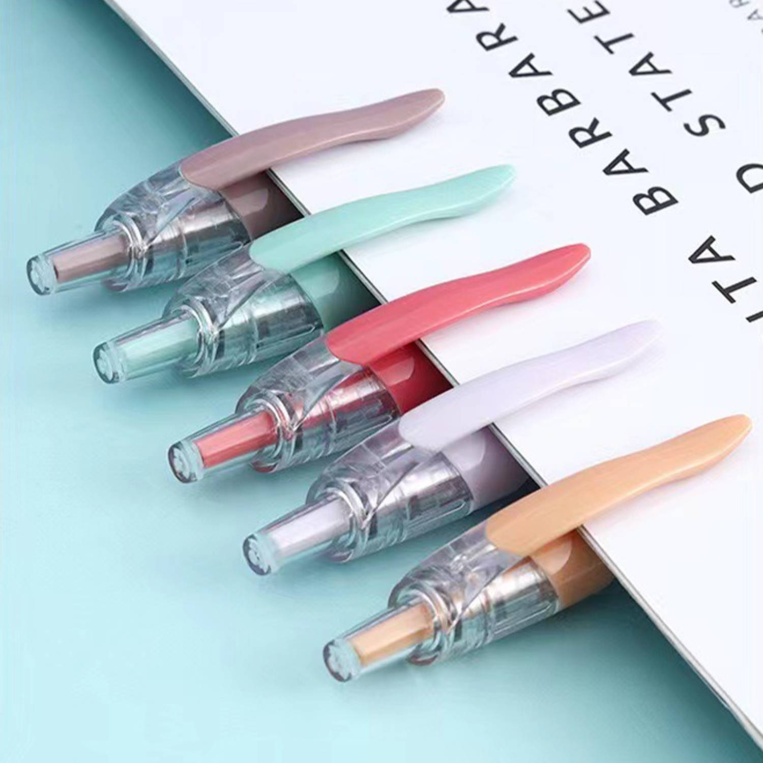 0.5mm Retractable Clear Ballpoint Pen 12