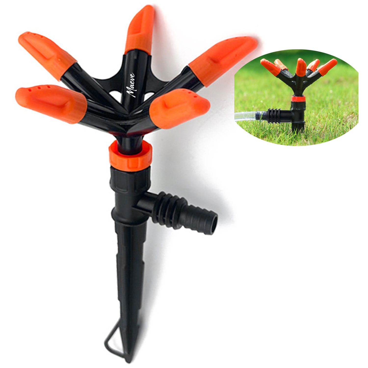 5-Head Spike Lawn Sprinkler