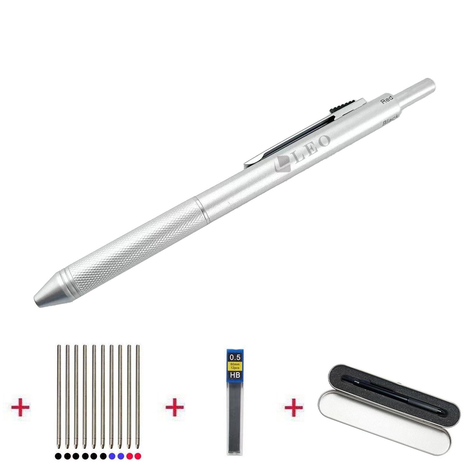 3 Color Metal Ballpoint Pen & Pencil