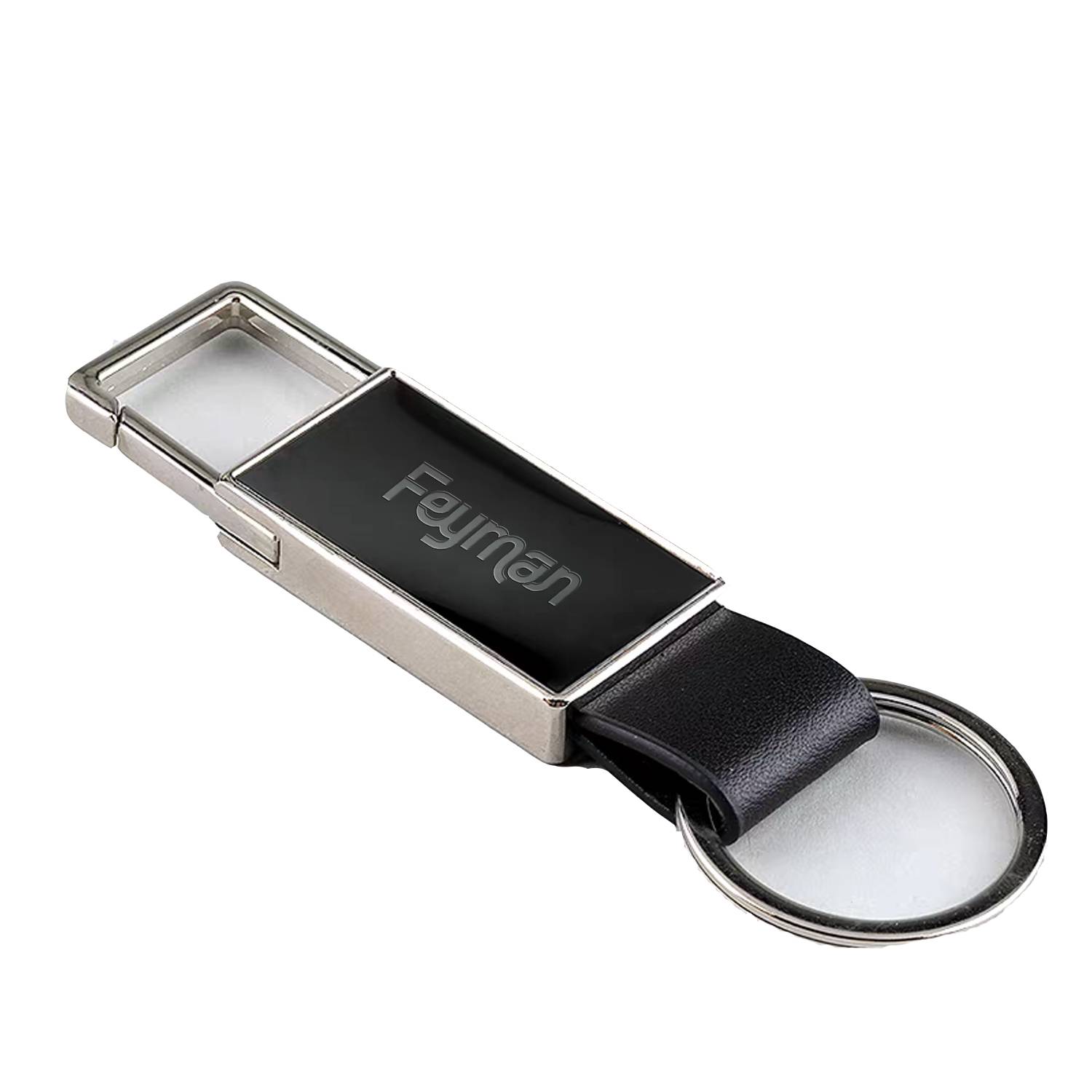 PU Leather Zinc Alloy Car Keychain 1