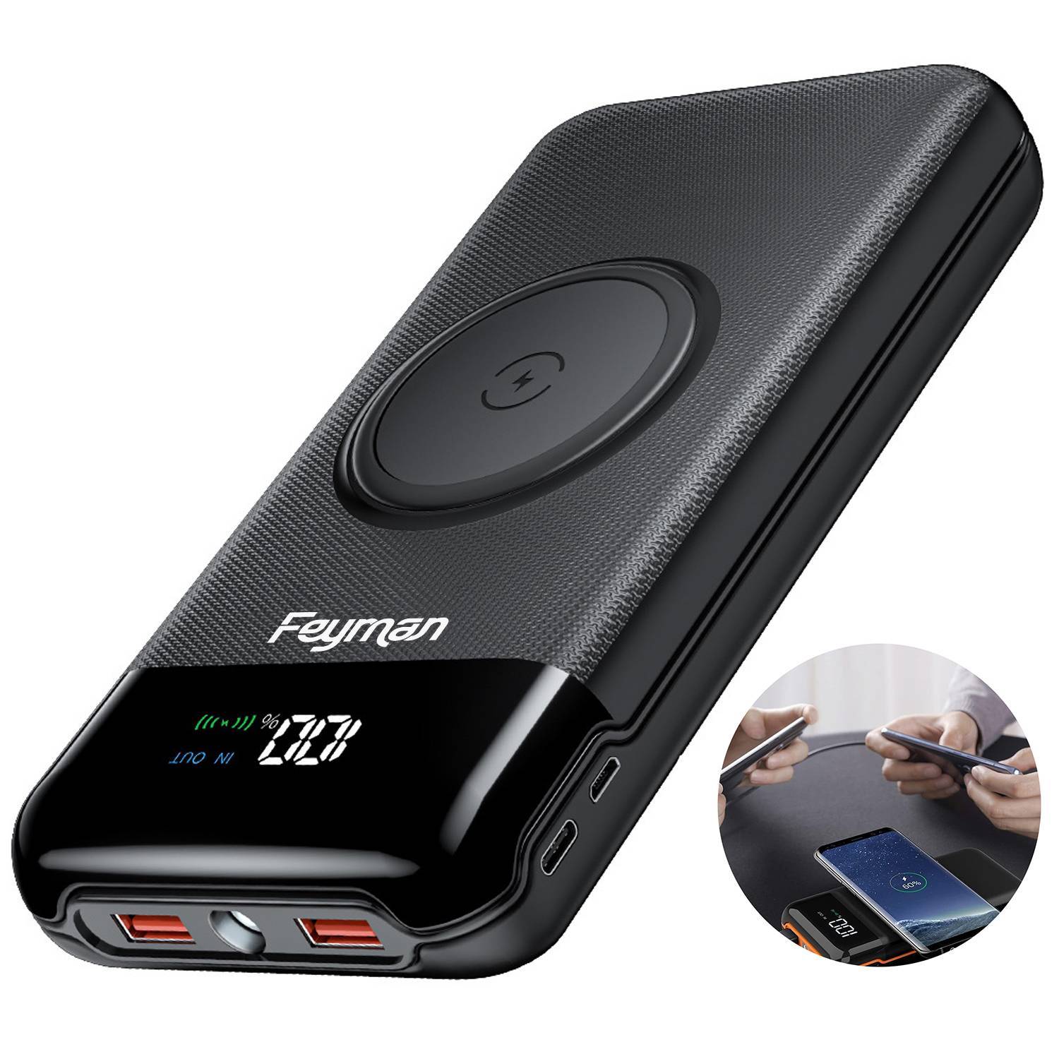 27000mAh LCD Display Power Bank w/ Charging Cable 1