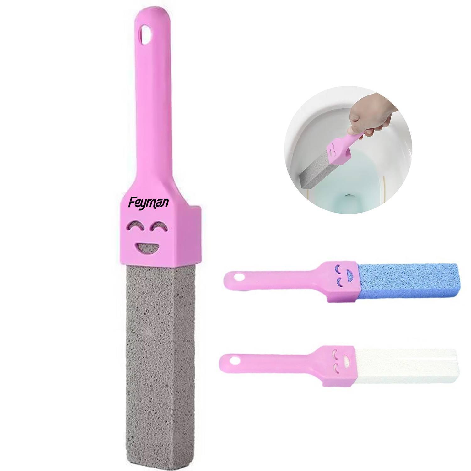 Pumice Stone Toilet Cleaning Brush w/ Handle 1