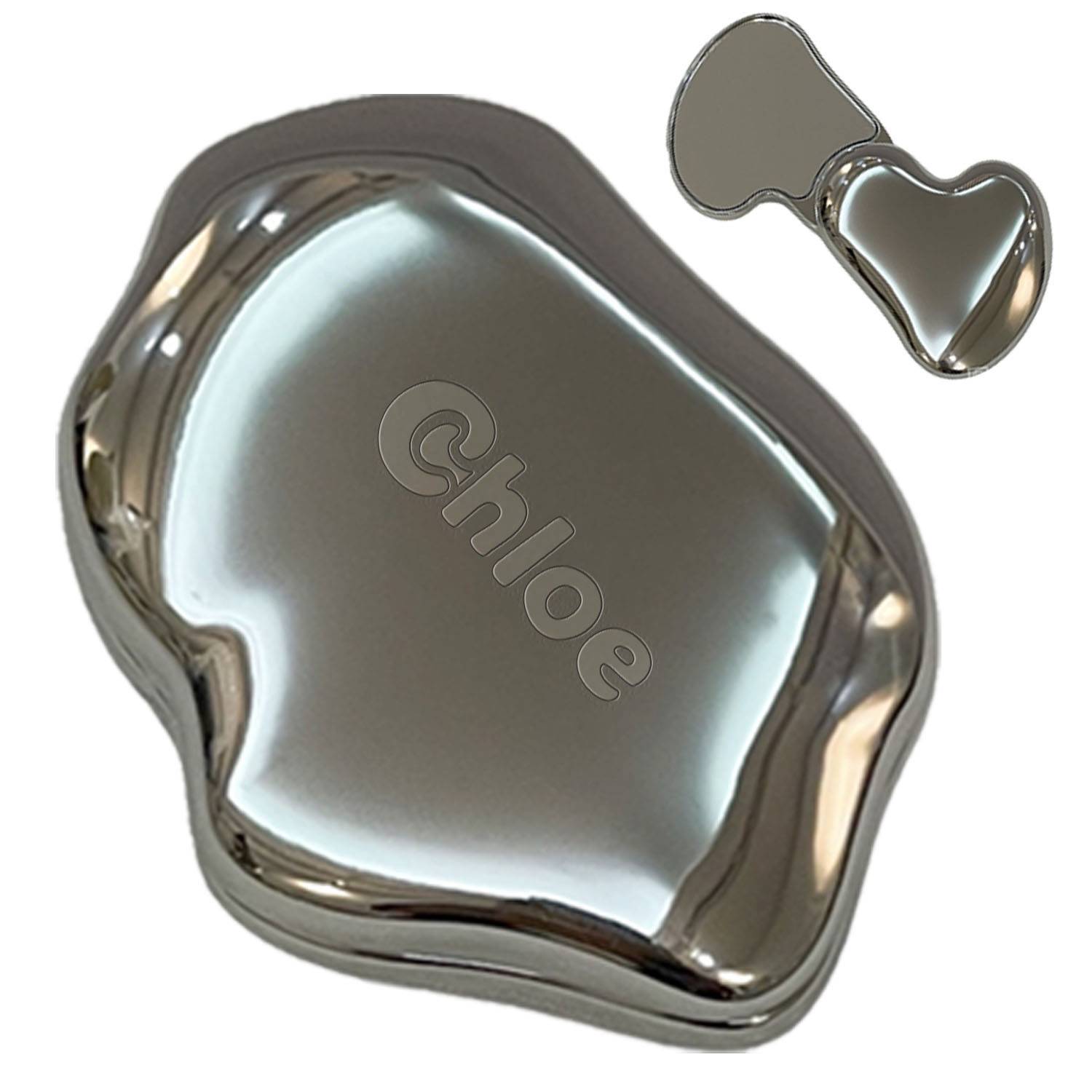 Mini Metal Foldable Makeup Mirror w/ Magnifier 1