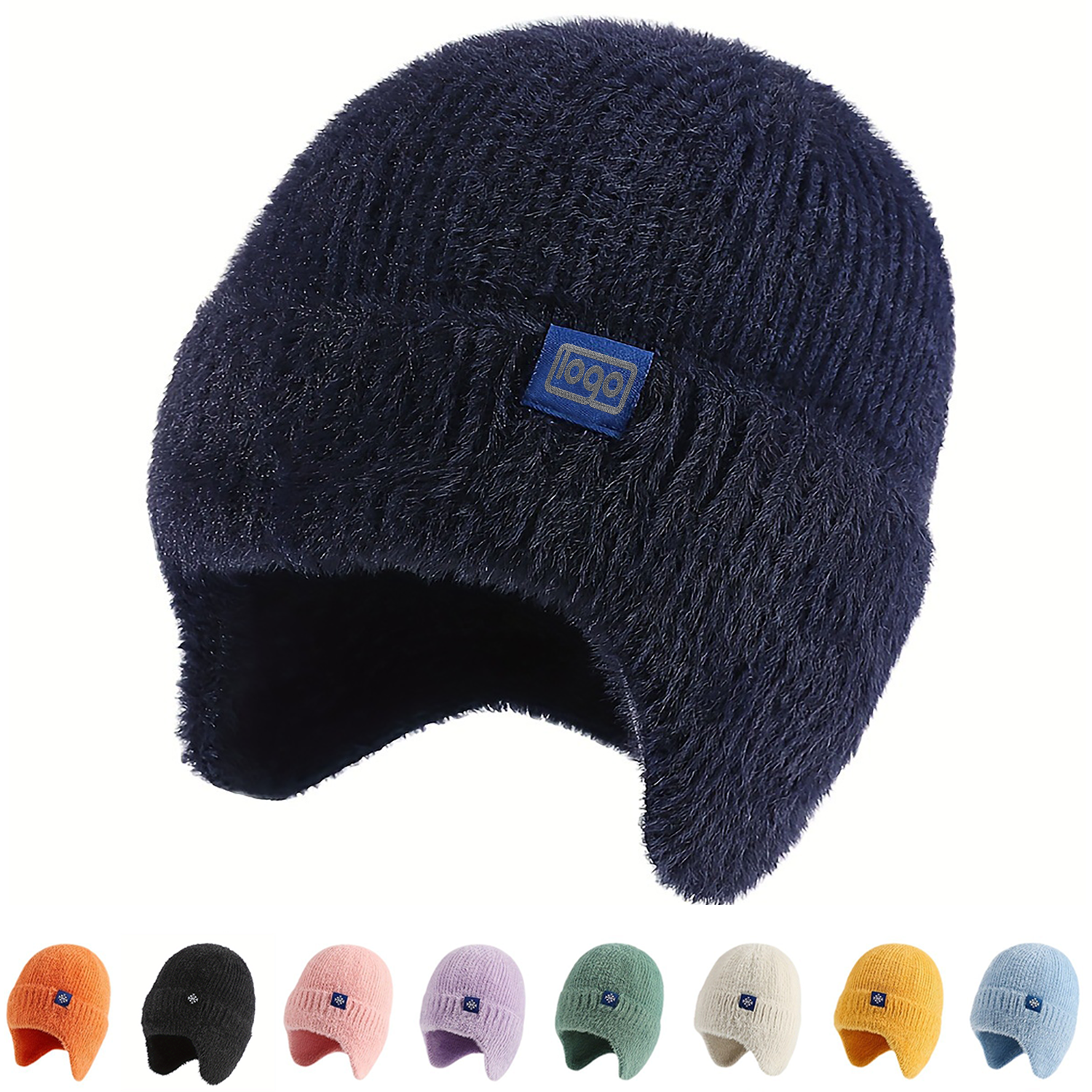 Winter Earflap Knit Hat