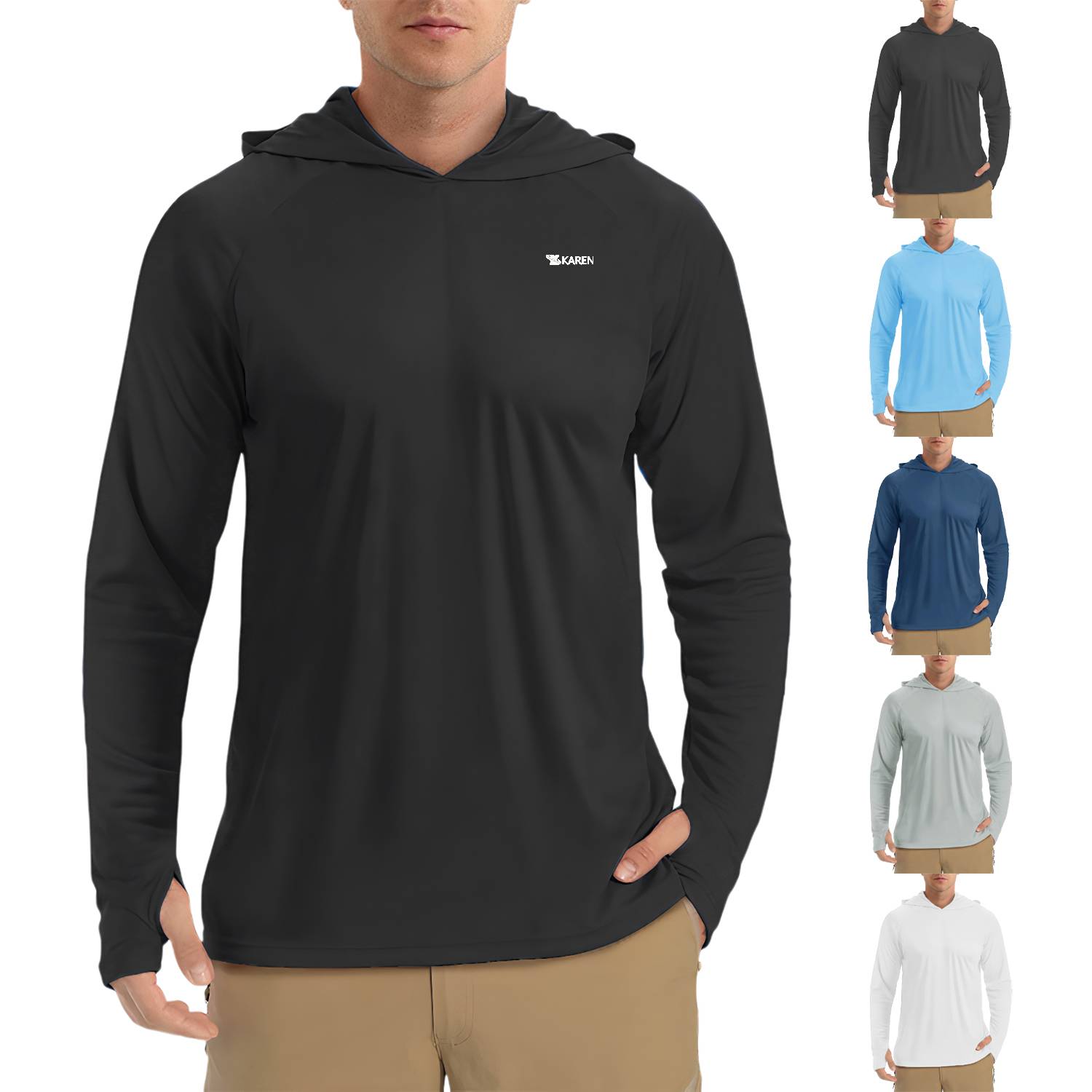Summer Ice Silk Sun Protective Hoodie Shirt