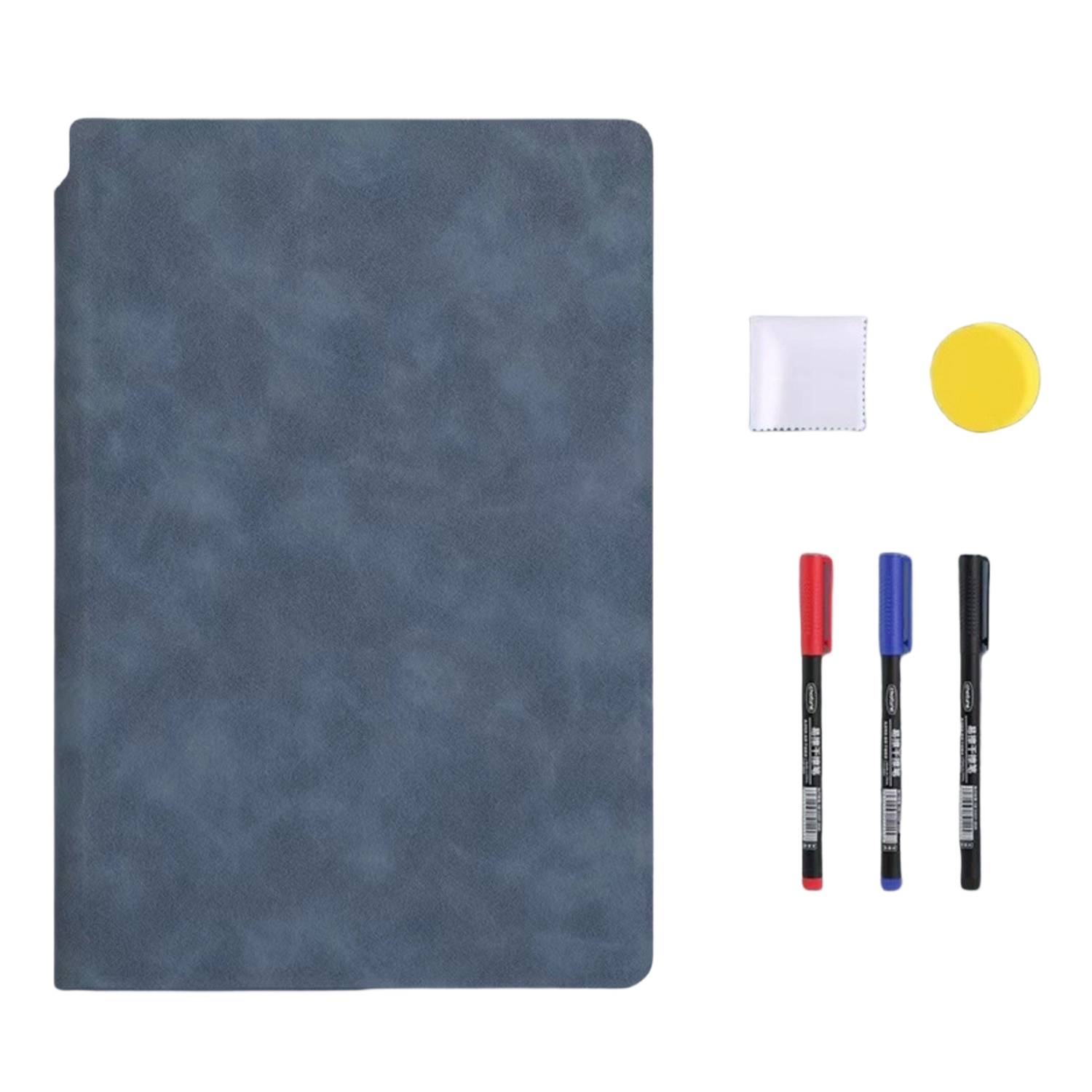 Reusable A5 Dry Erase Whiteboard Notebook Set 6