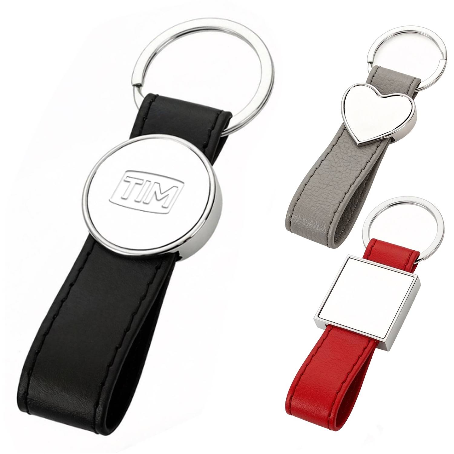 PU Leather Metal Key Tag