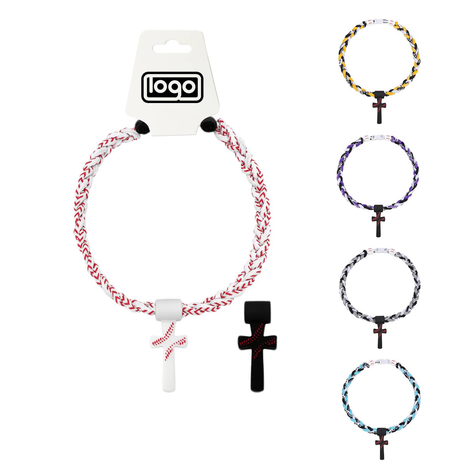 Triple-Rope Baseball Necklace
