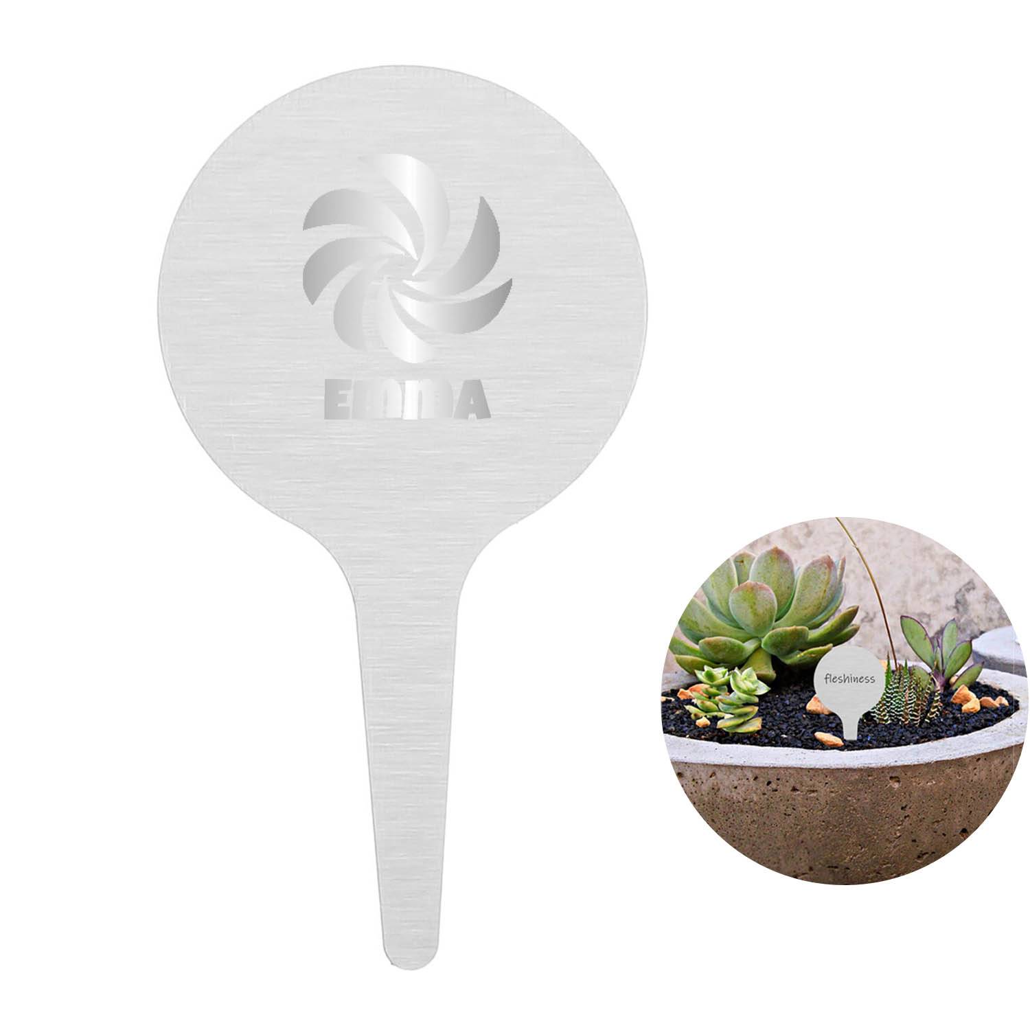 Round Stainless Steel Plant Label