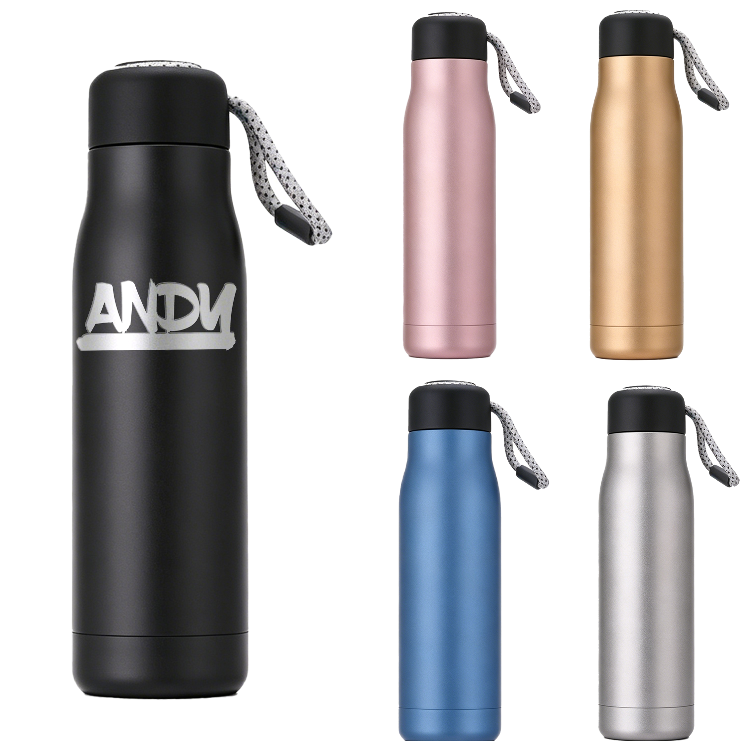 18 oz 304 Stainless Steel Sports Water Bottle