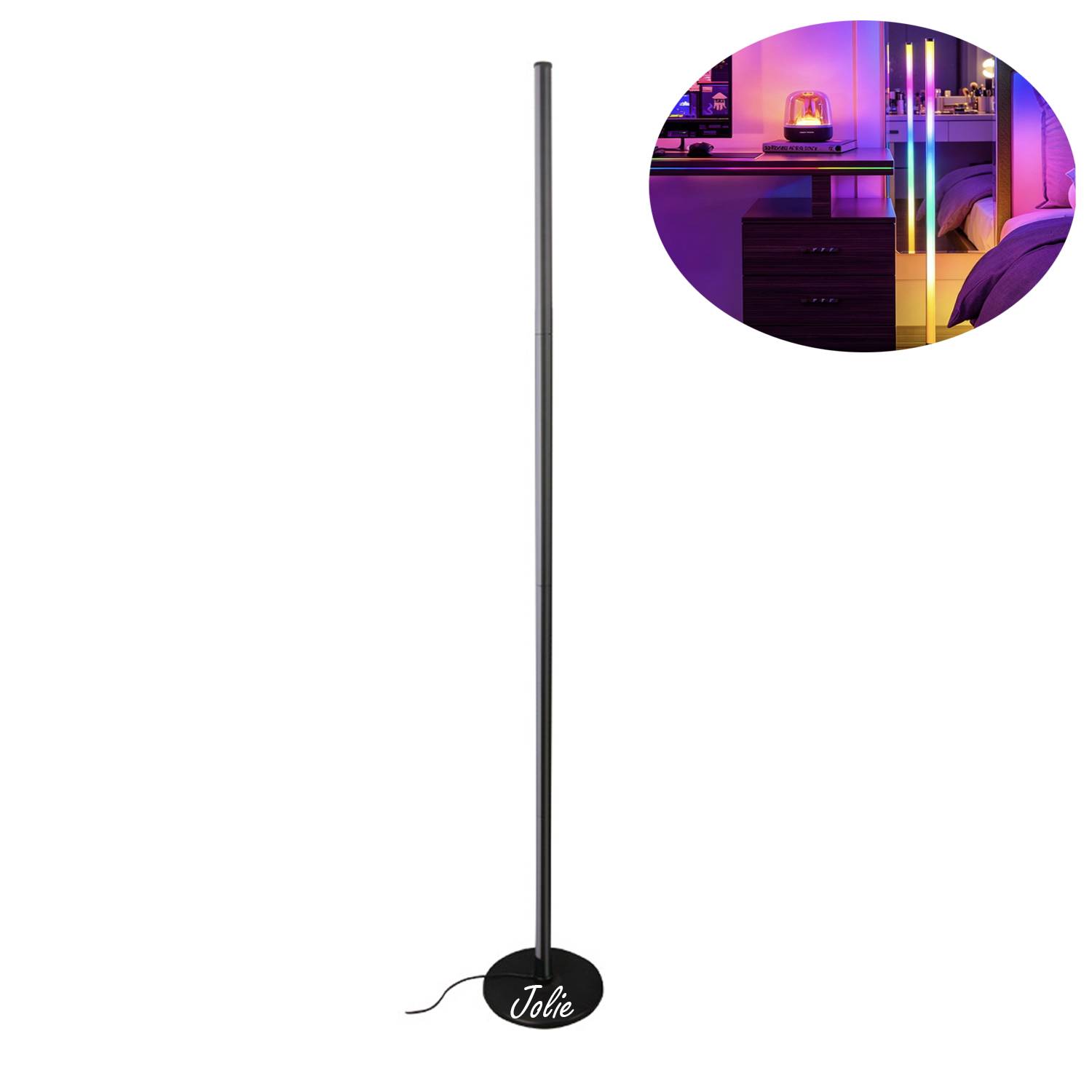 RGB LED Corner Floor Lamp