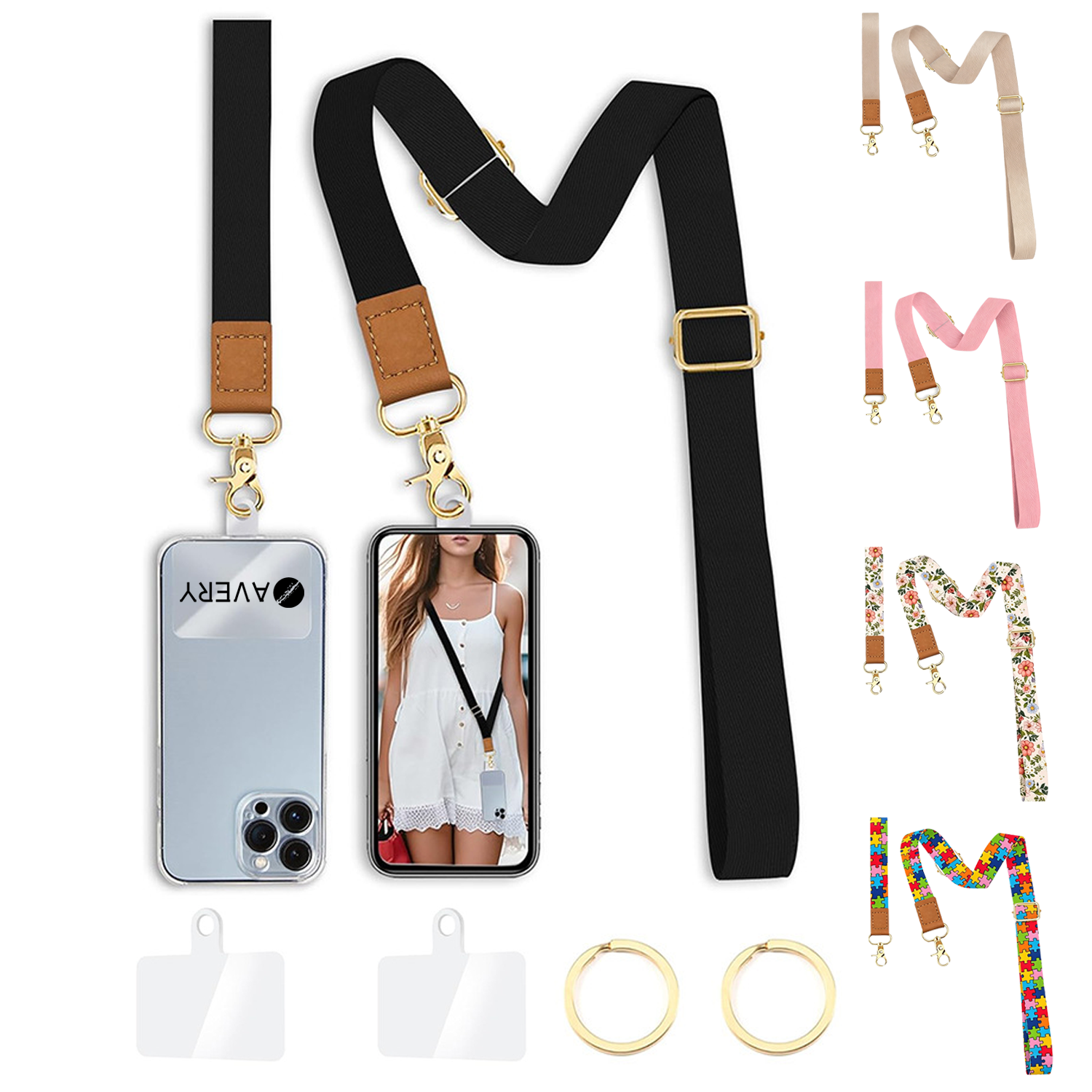 Custom 2-Piece Phone Case Lanyard Strap Set